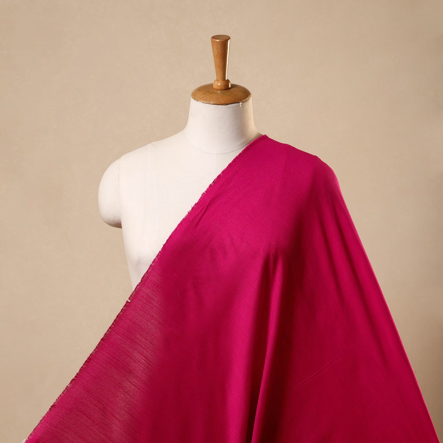 Pink Slub Silk Plain Fabric