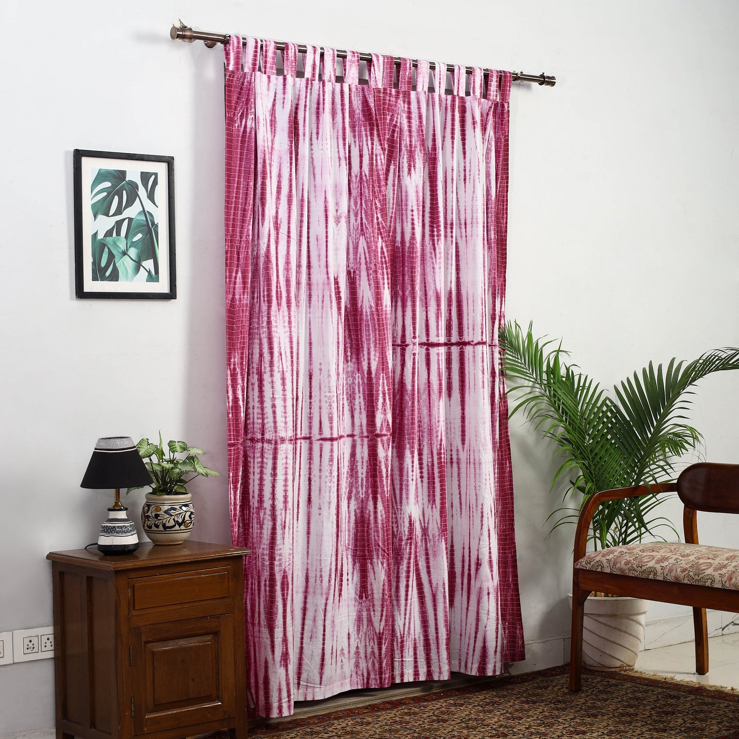 Tie & Dye Cotton Shibori Curtain for Door (Set of 2)