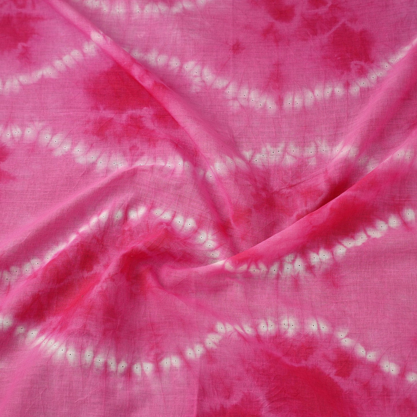 Pink - Tie & Dye Cotton Shibori Fabric 10