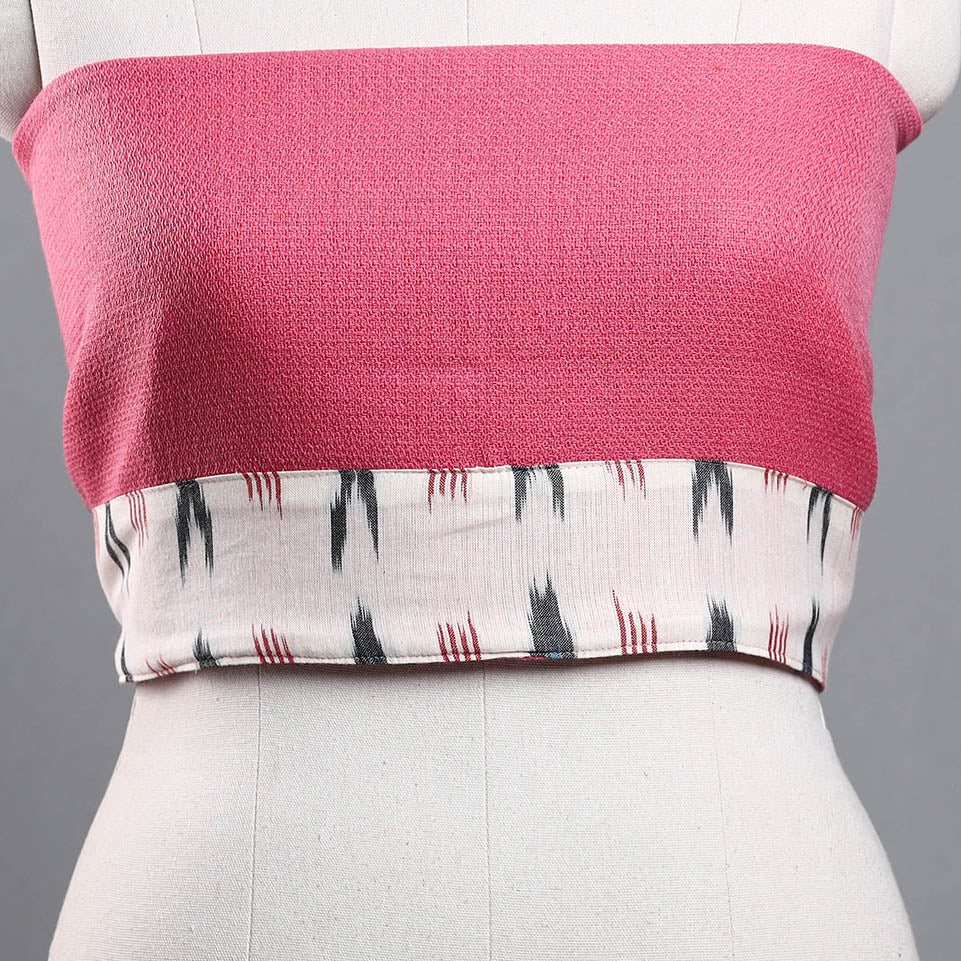 Buy Pink Woollen Plain Blouse Piece