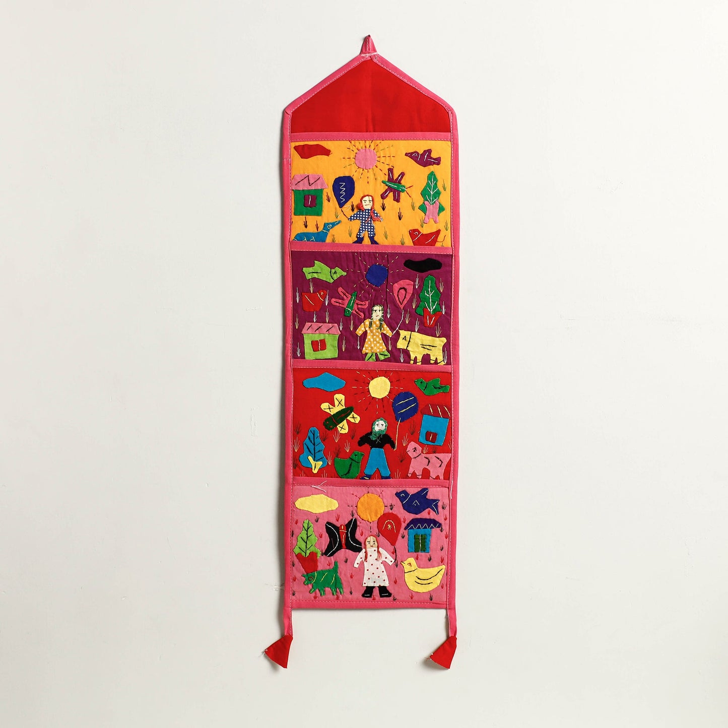 Pipli Applique Work Wall Hanging Letter Holder