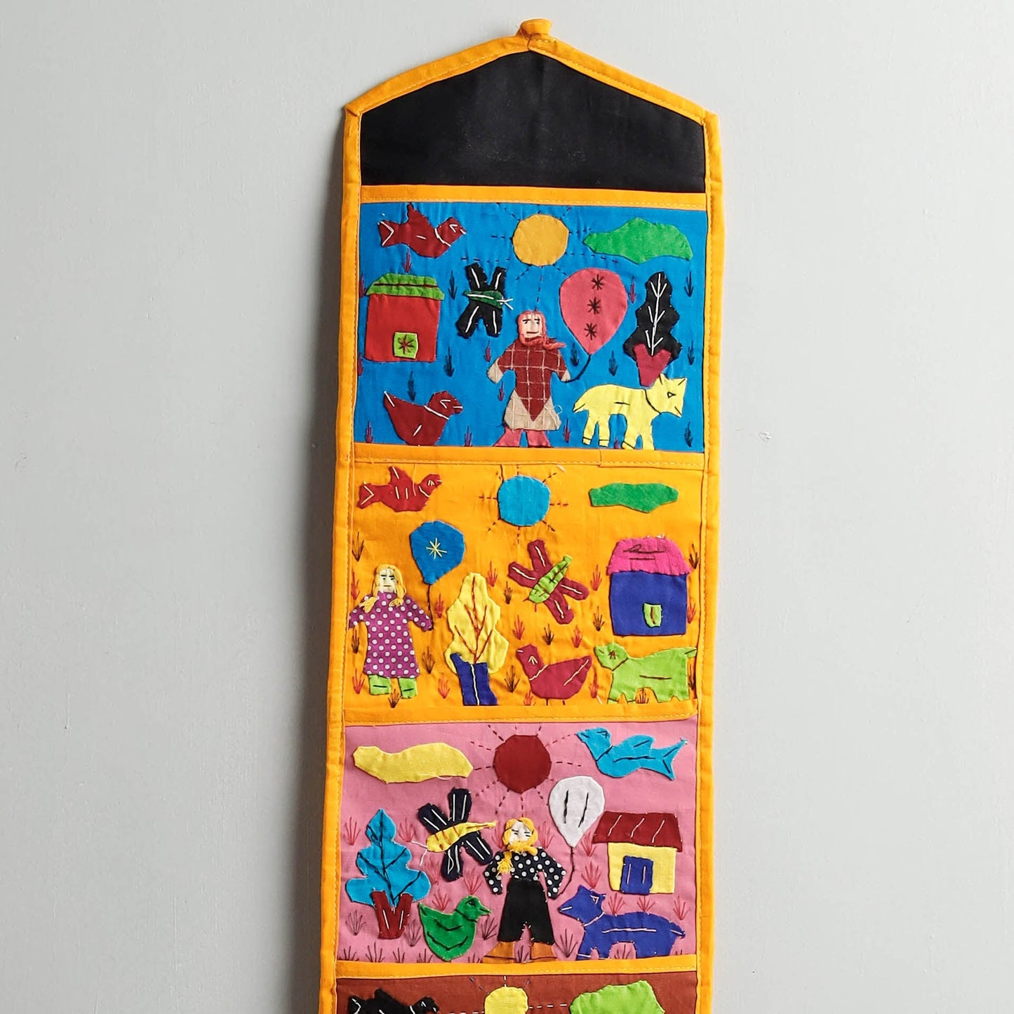 Pipli Applique Work Wall Hanging Letter Holder