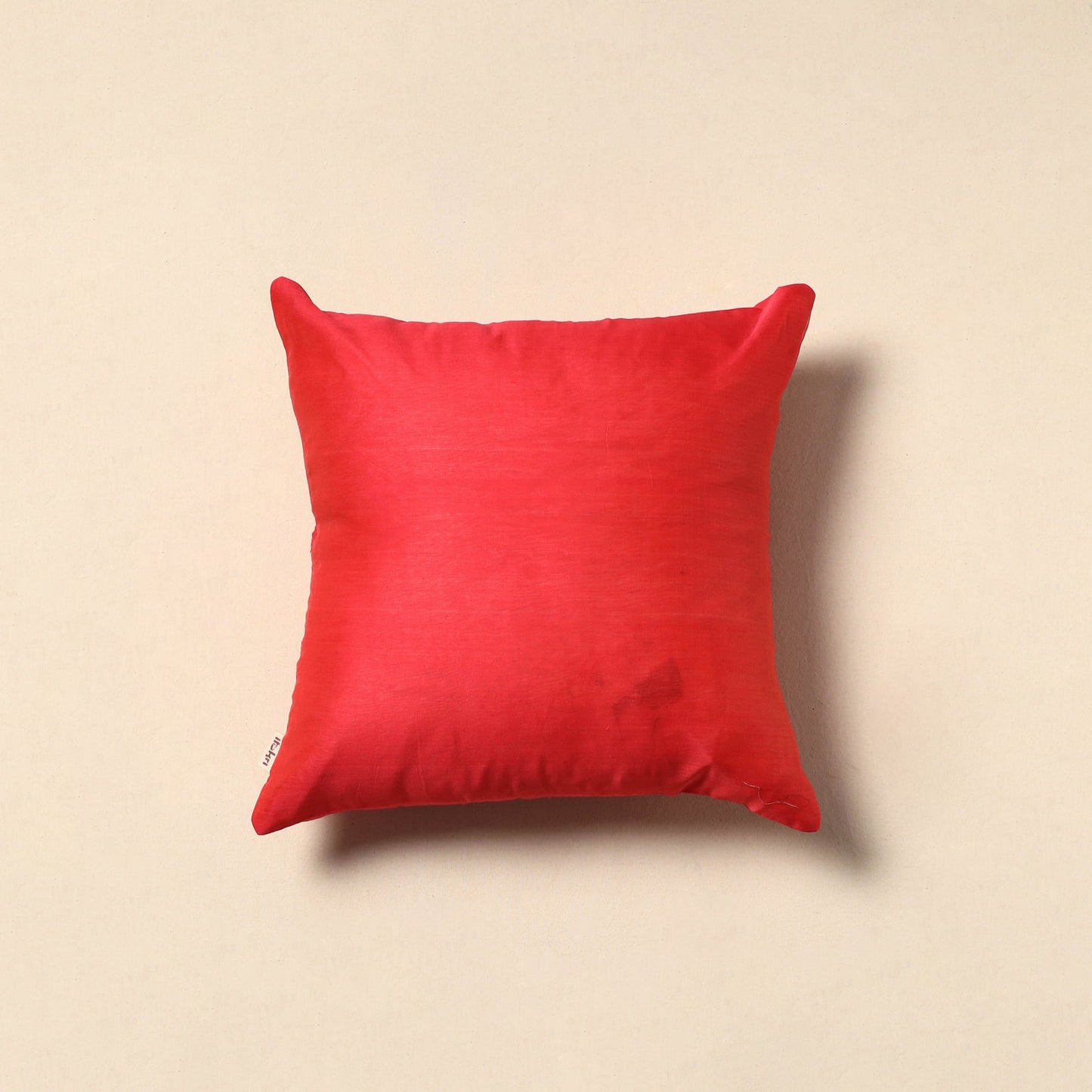 Plain chanderi silk cushion cover 71 - handcrafted