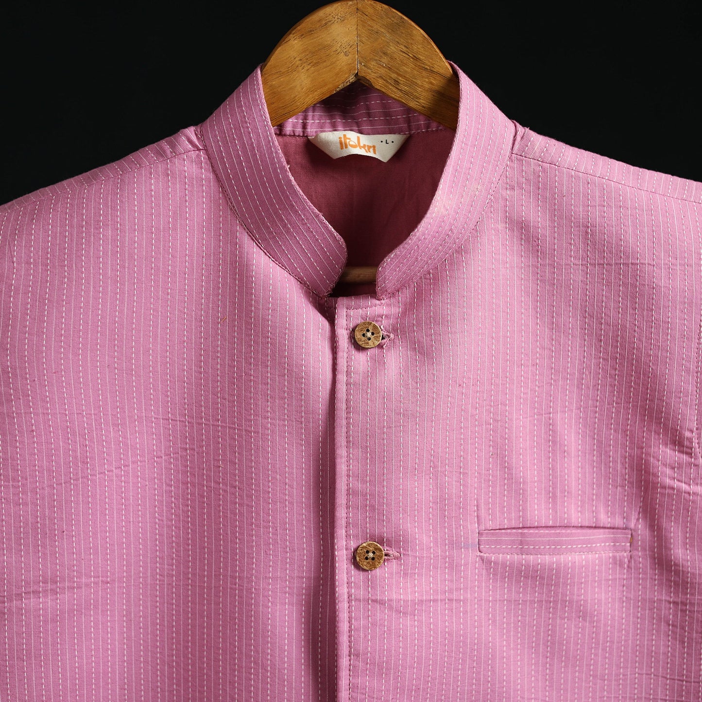 Plain cotton mandarin collar nehru jacket for men 07