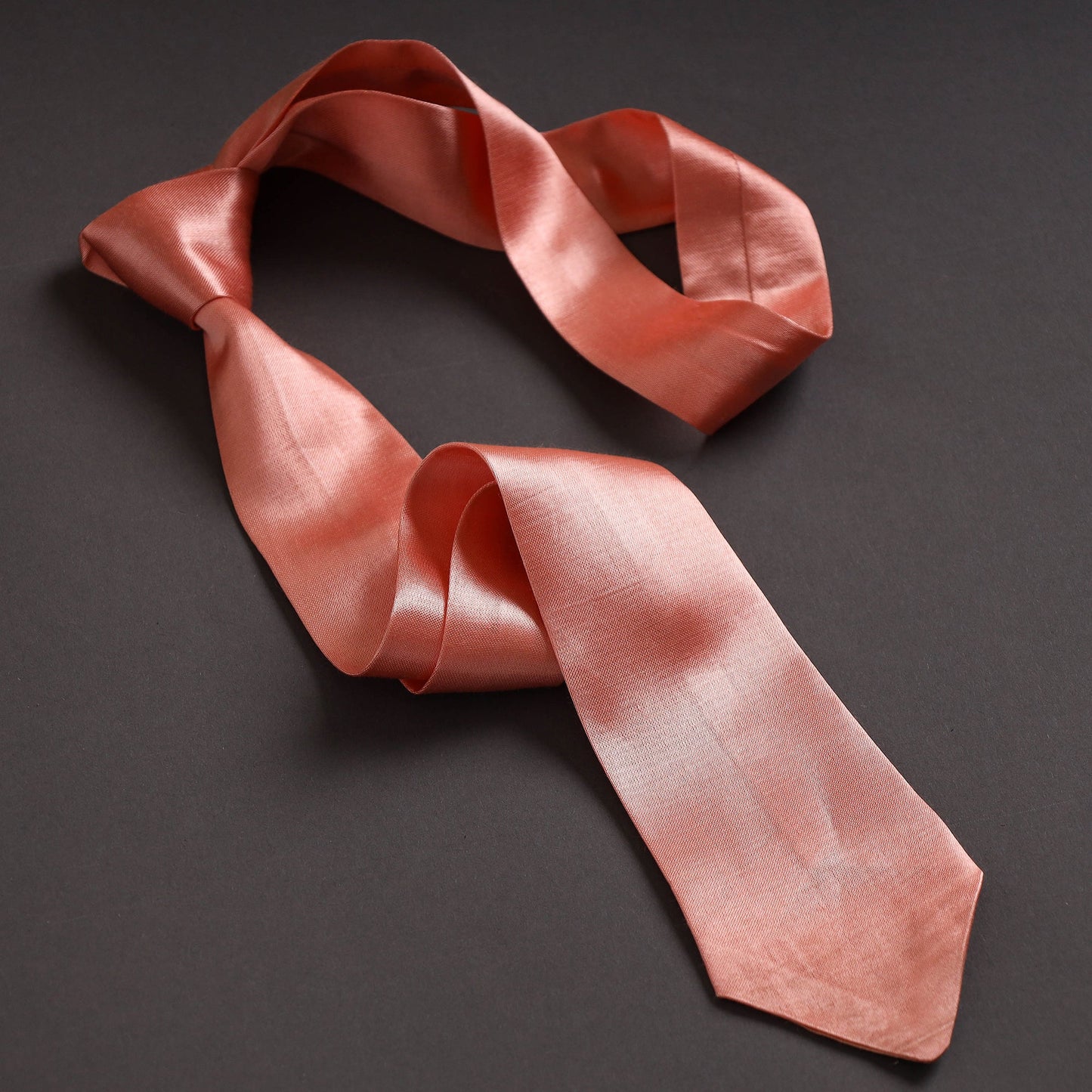 Plain Mashru Silk Handmade Necktie for Men