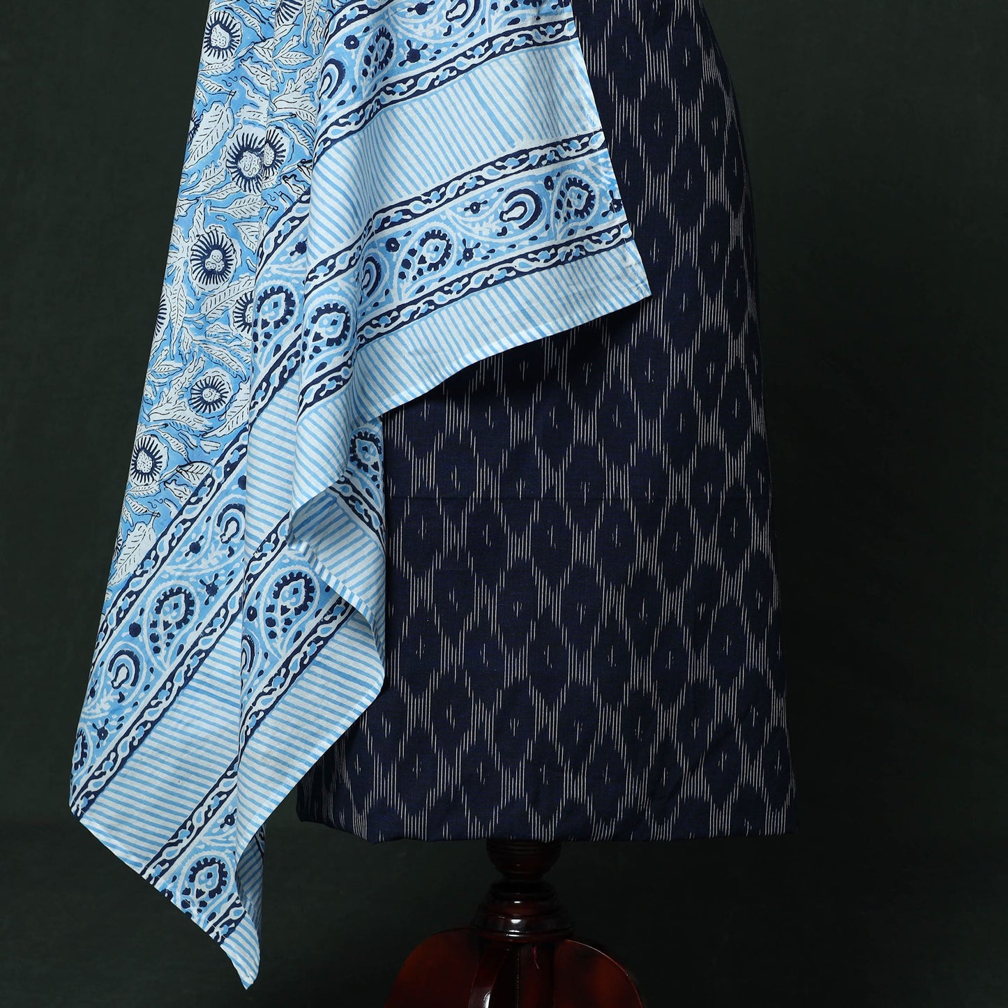 Pochampally ikat cotton 2pc unstitched dress material