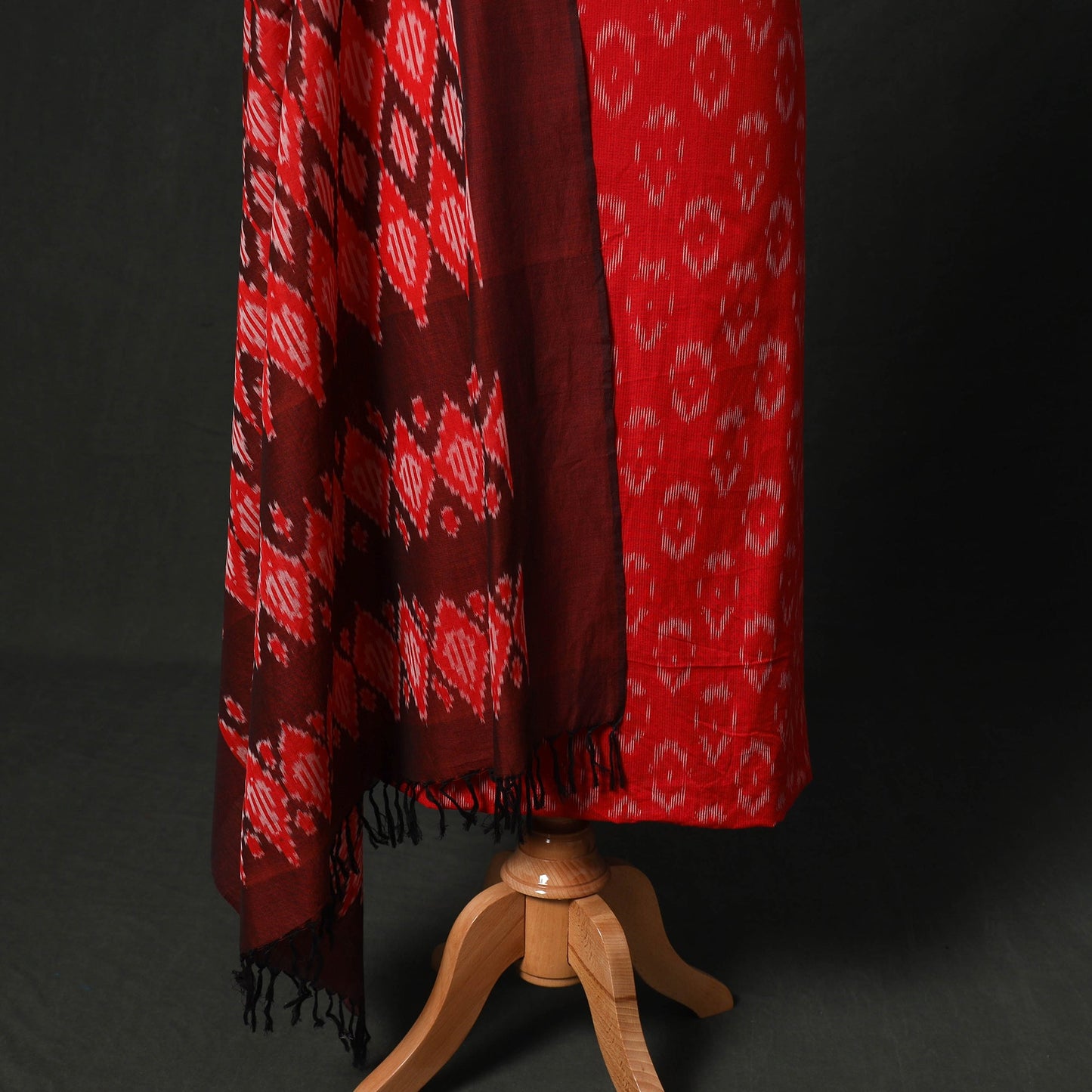 Pochampally ikat cotton 2pc unstitched dress material kurta