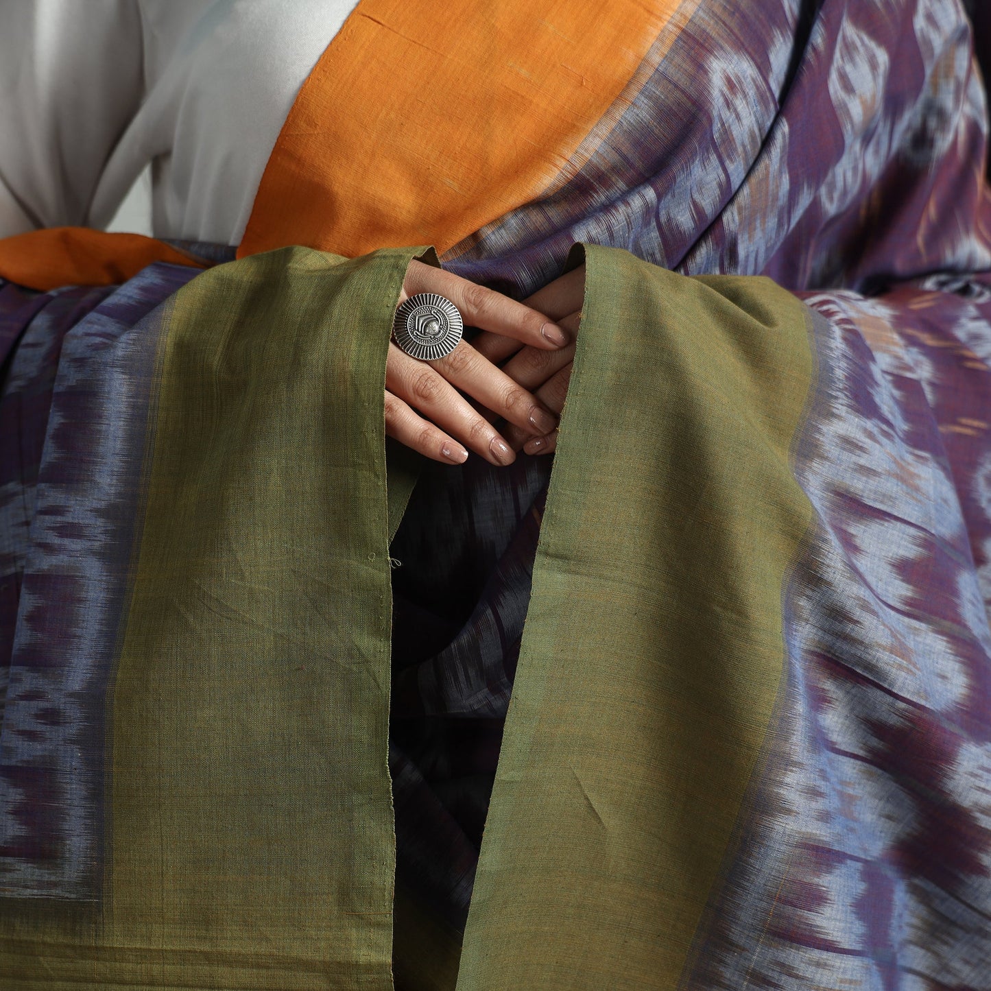 Pochampally Ikat Cotton Handloom Dupatta 67 Online