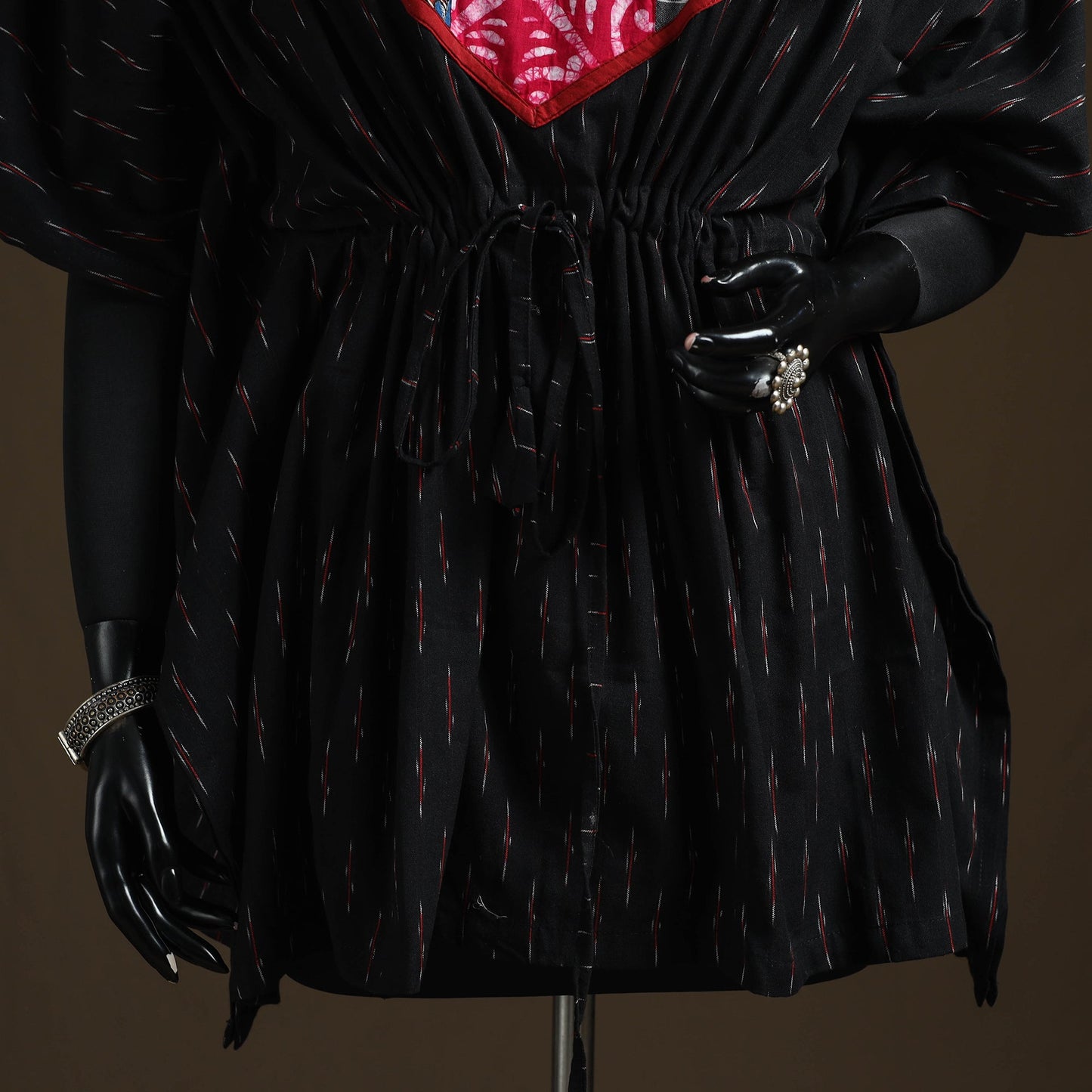 Pochampally ikat patchwork cotton kaftan (short) 27