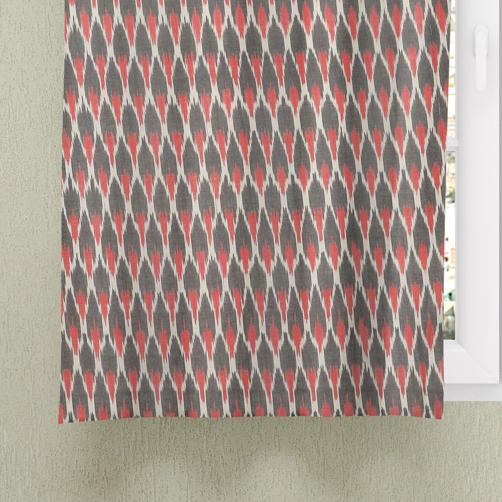 Pochampally ikat pure cotton fabric window curtain (5 x 3