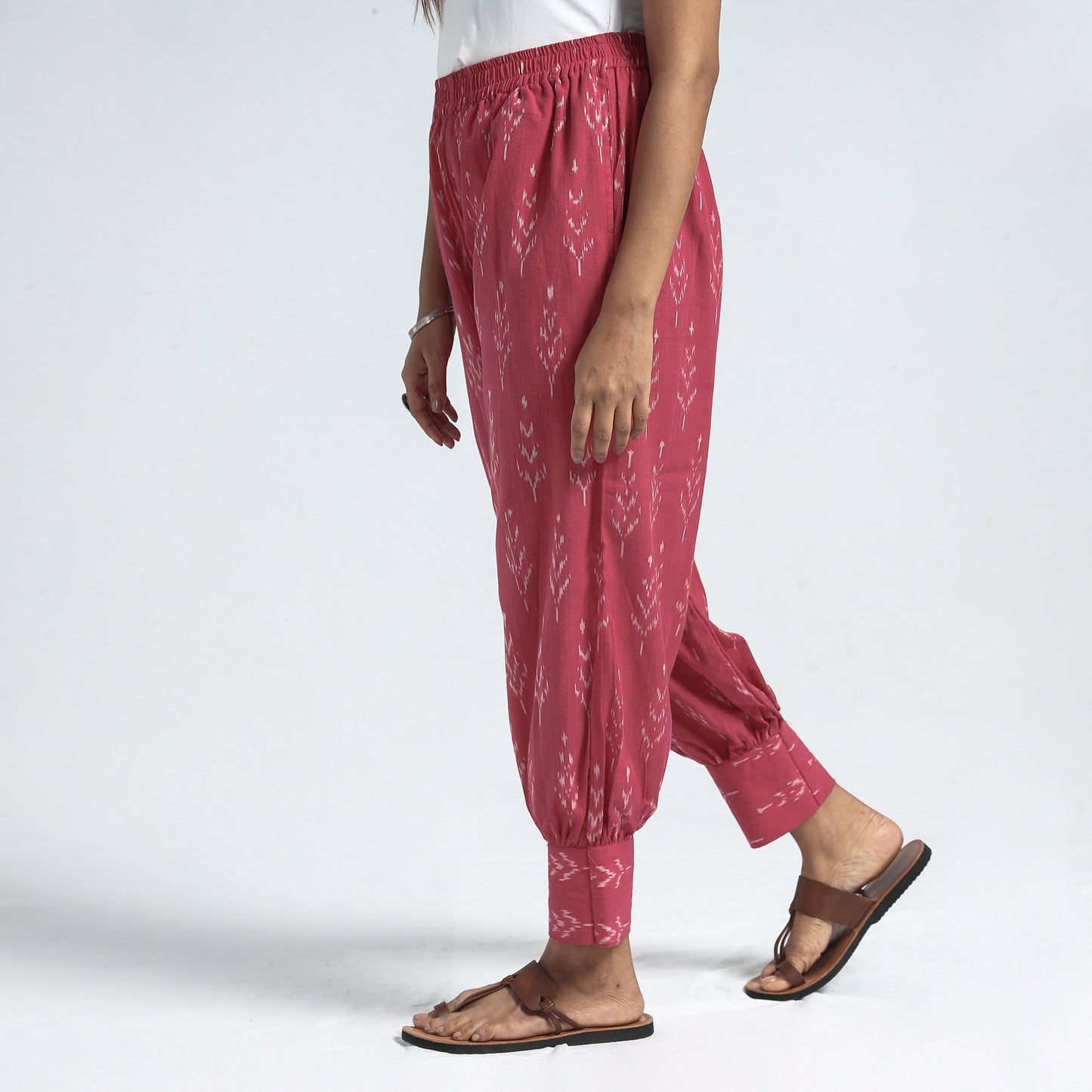 Buy Kalamkari Block Printed Cotton Elasticated Harem Pant Online at iTokri.com