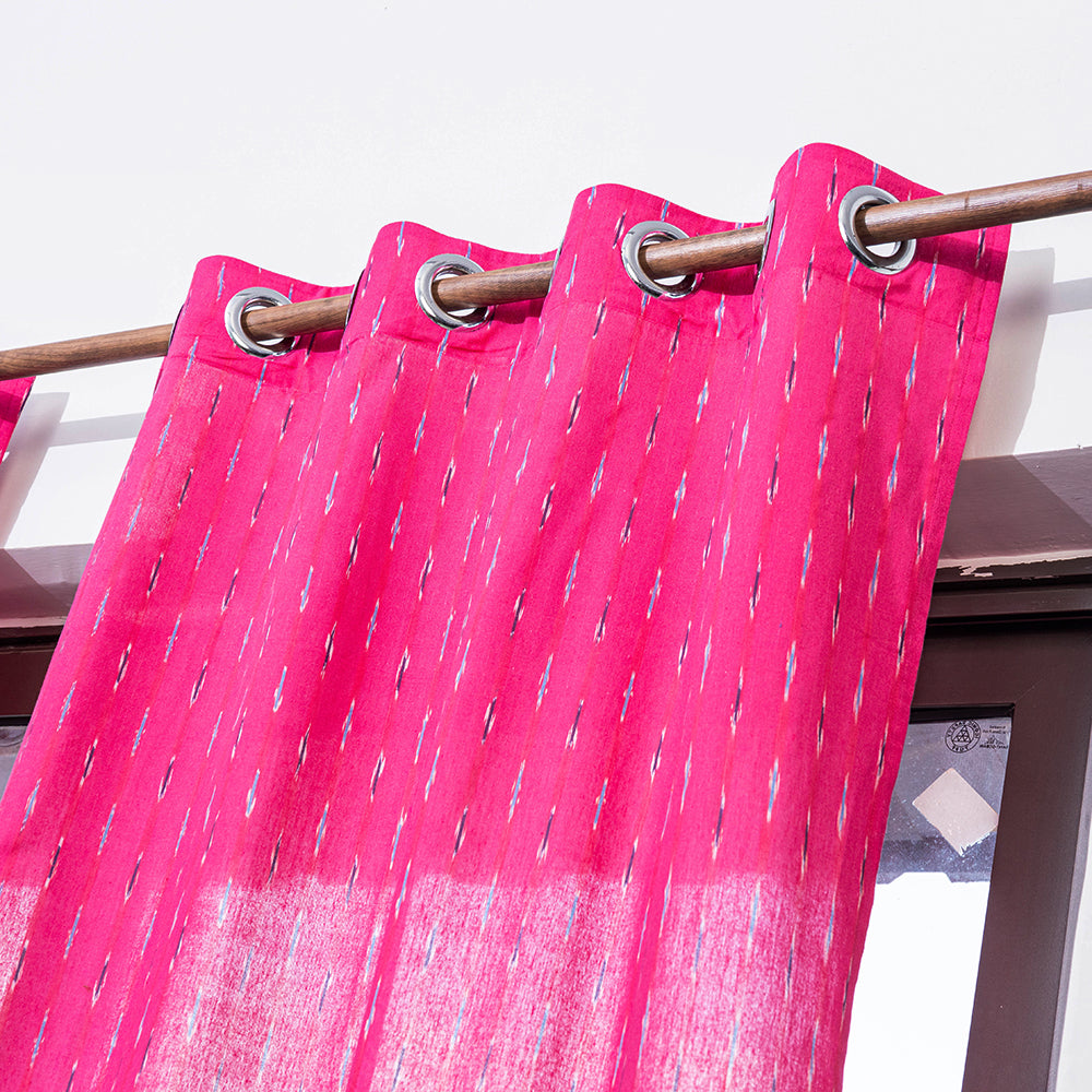 Pochampally ikat weave pure cotton fabric window curtain (5