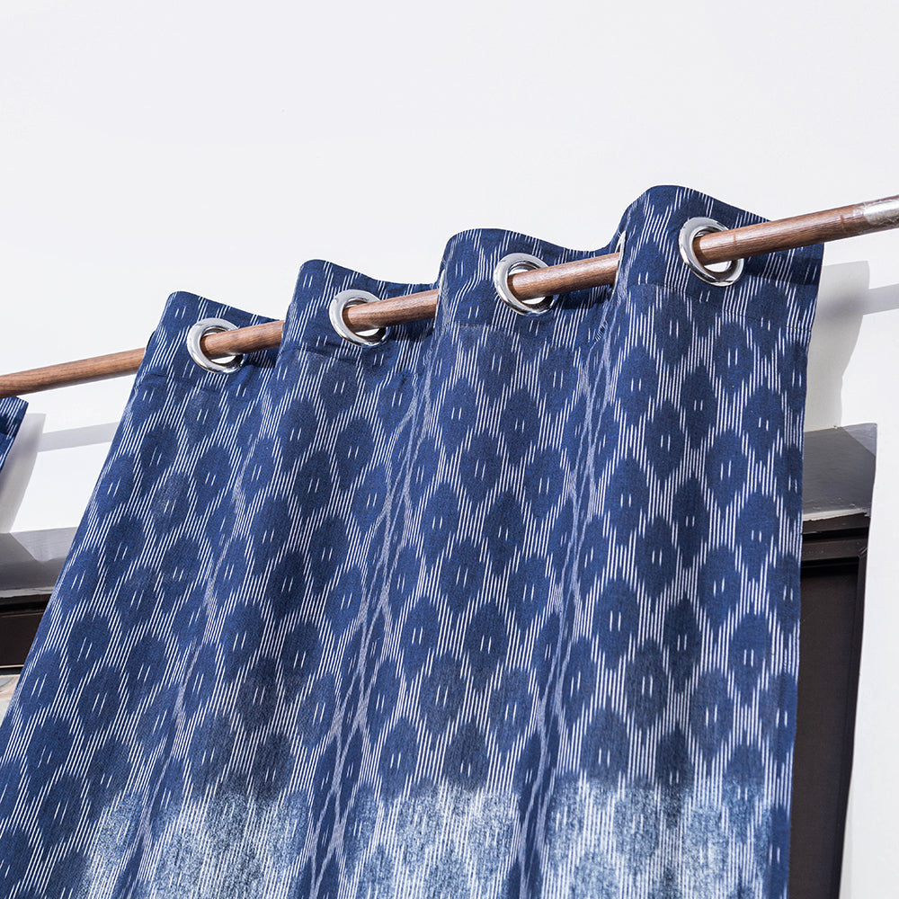 Pochampally ikat weave pure cotton fabric window curtain (5