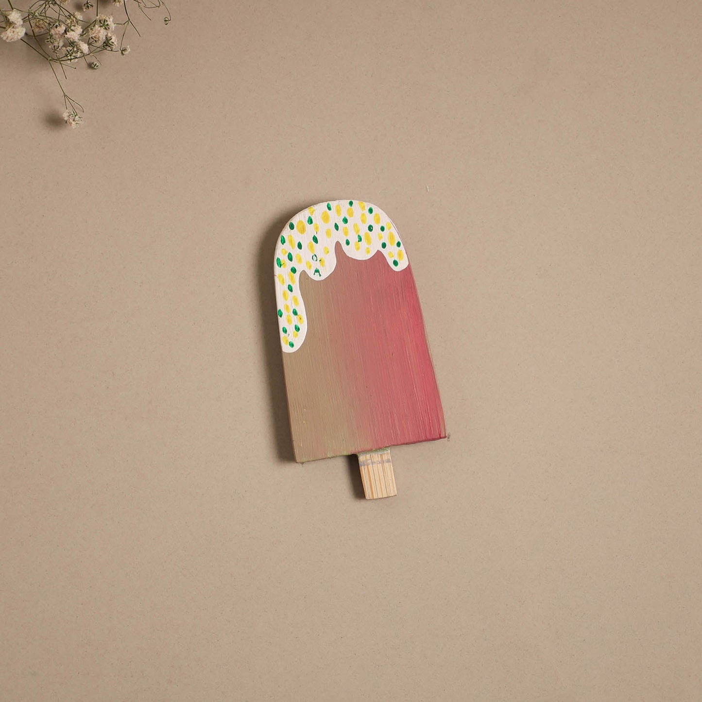 Popsicle - kerala mural handpainted bamboo fridge magnet 19
