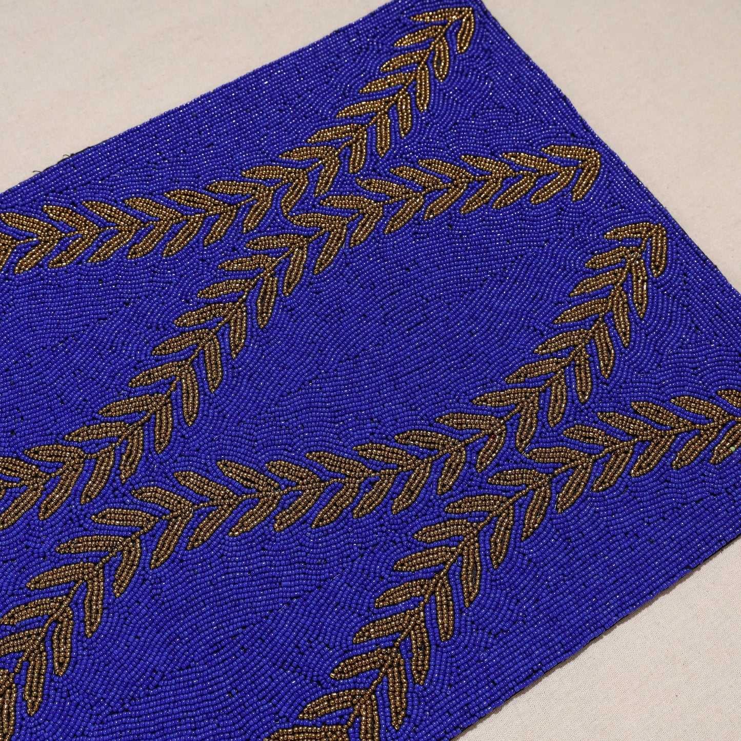 Premium Bead Work Handcrafted Table Mat (17 x 12 in)