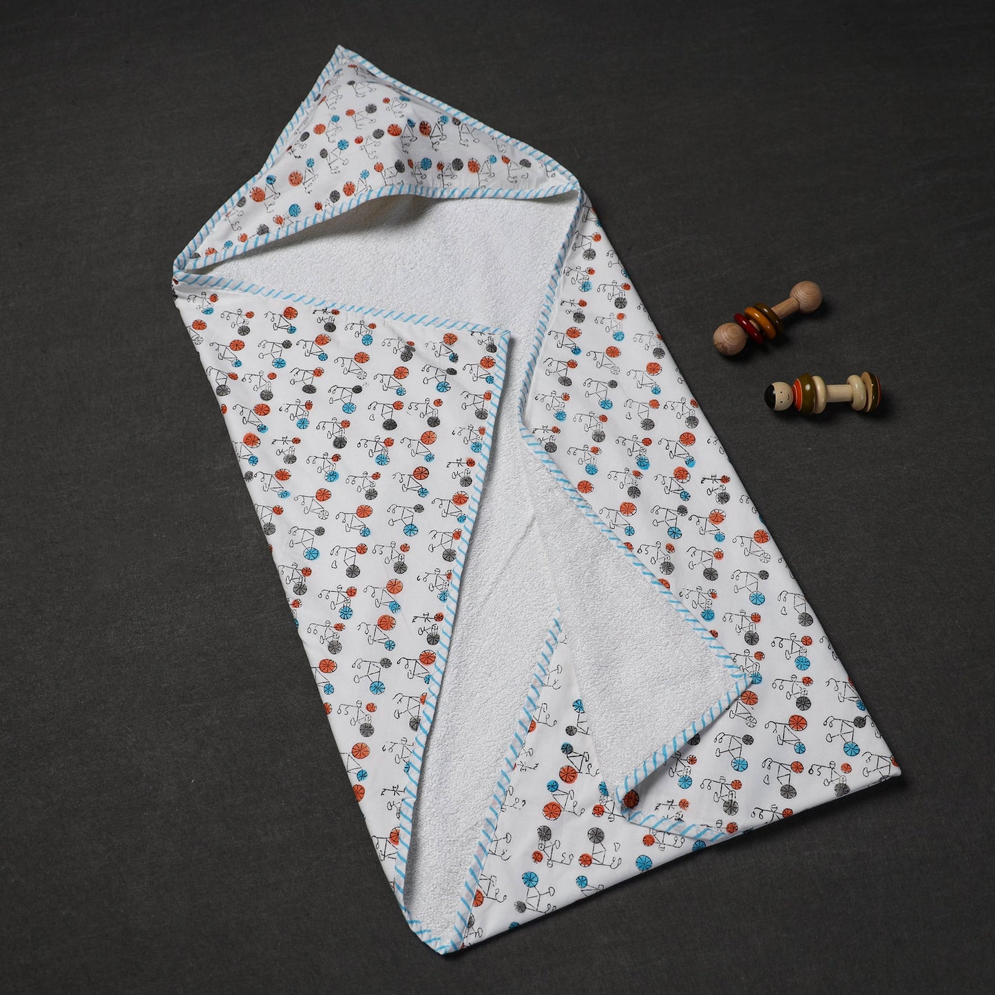 Block Printed Baby Terry/Hooded Towel