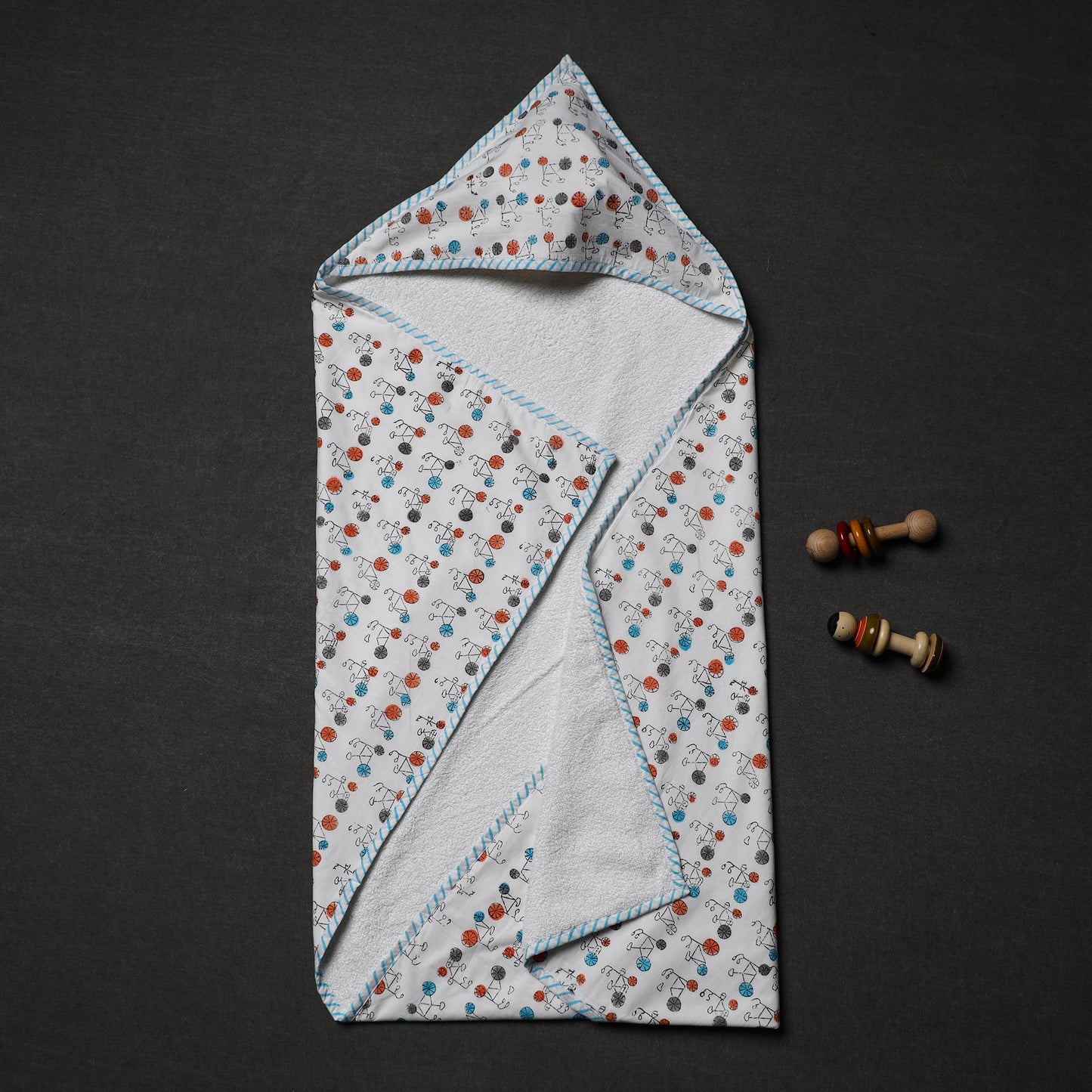 Block Printed Baby Terry/Hooded Towel