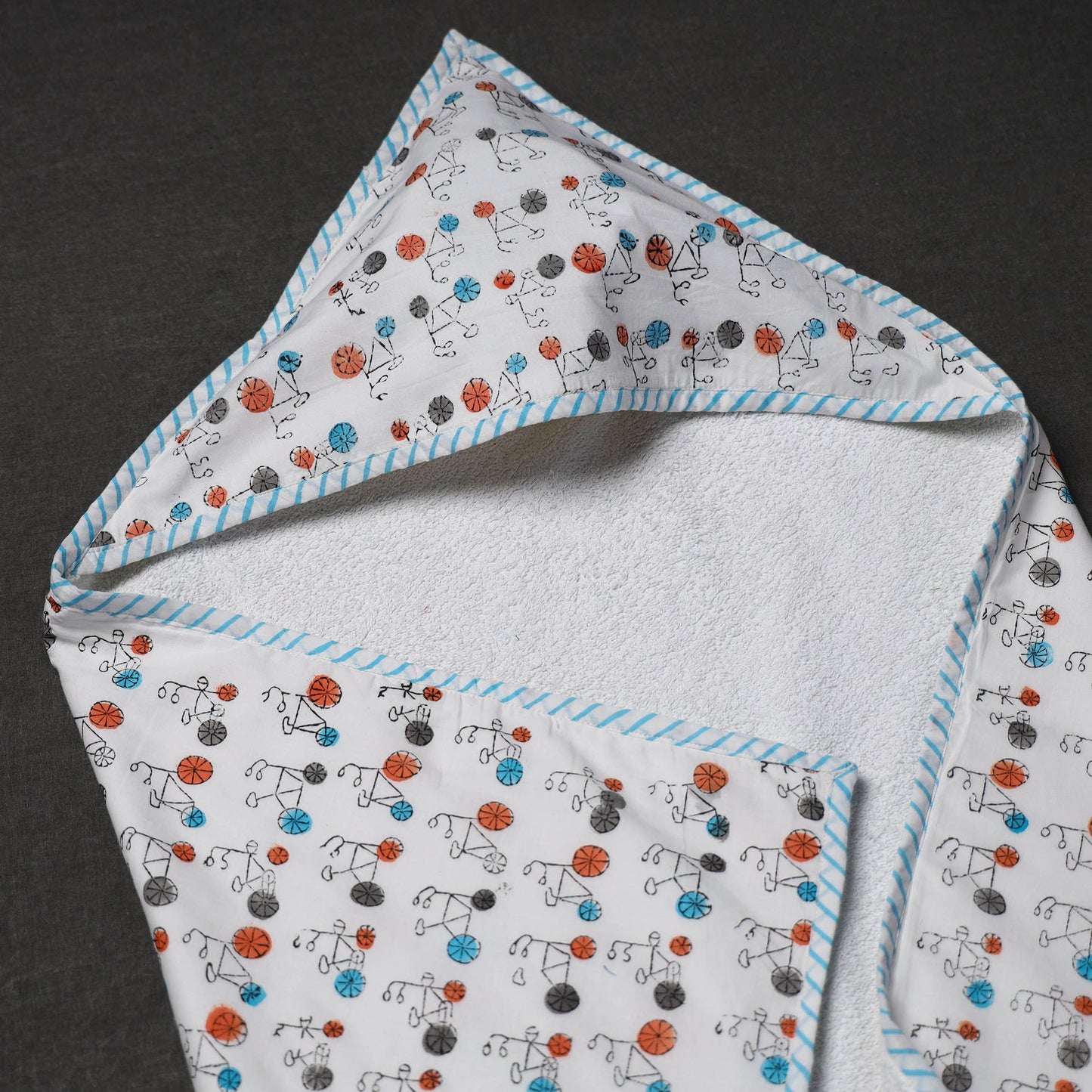 Block Printed Baby Terry/Hooded Towel
