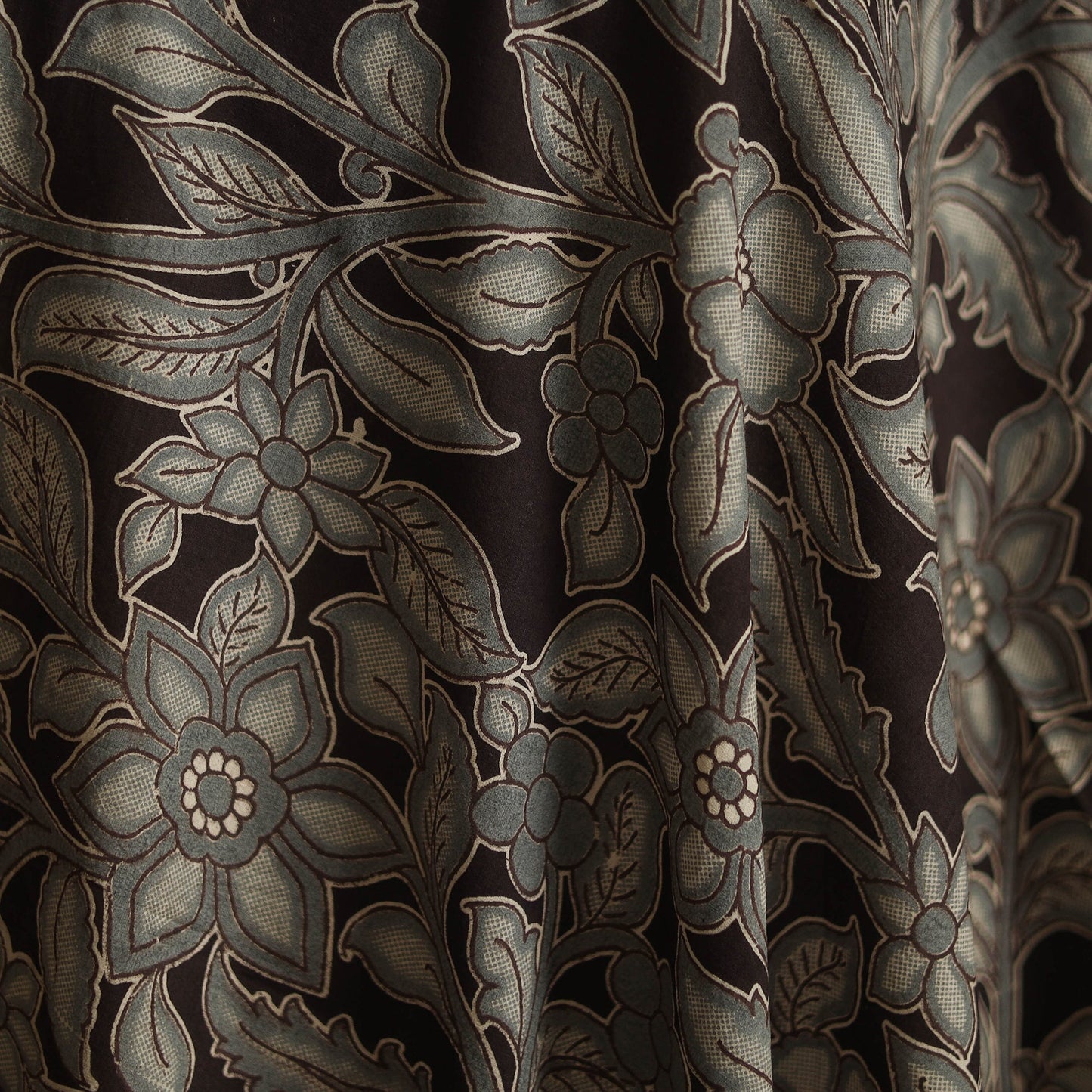 Printed cotton kalamkari fabric 21 - handcrafted