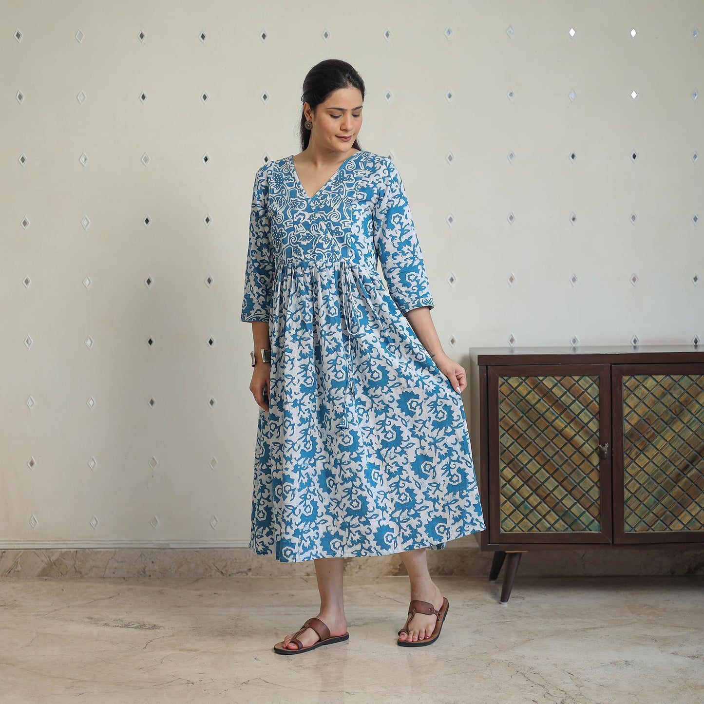 Buy Angrakha Batik Dress for Women Online in India