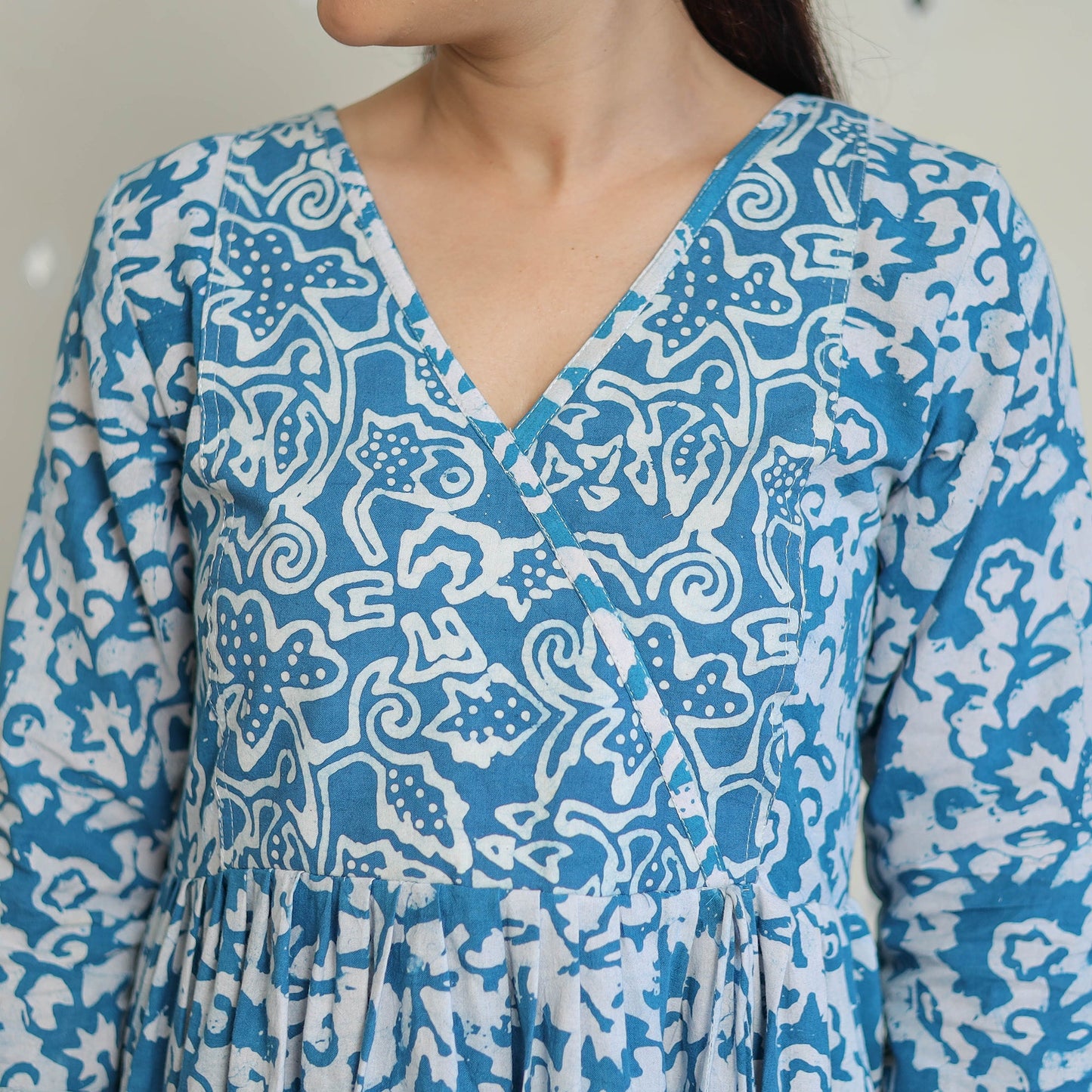 Buy Angrakha Batik Dress for Women Online in India