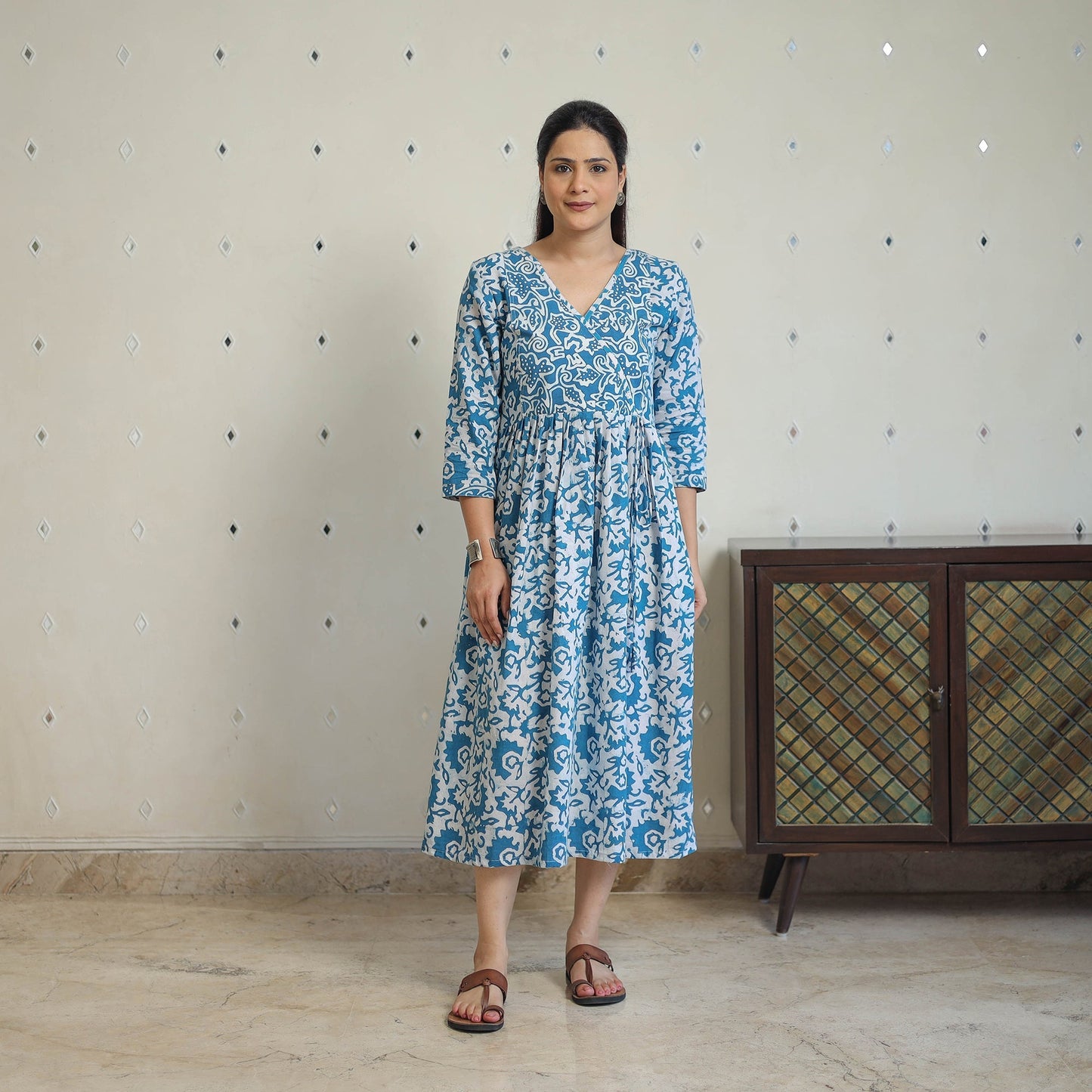 Buy Angrakha Batik Dress for Women Online in India