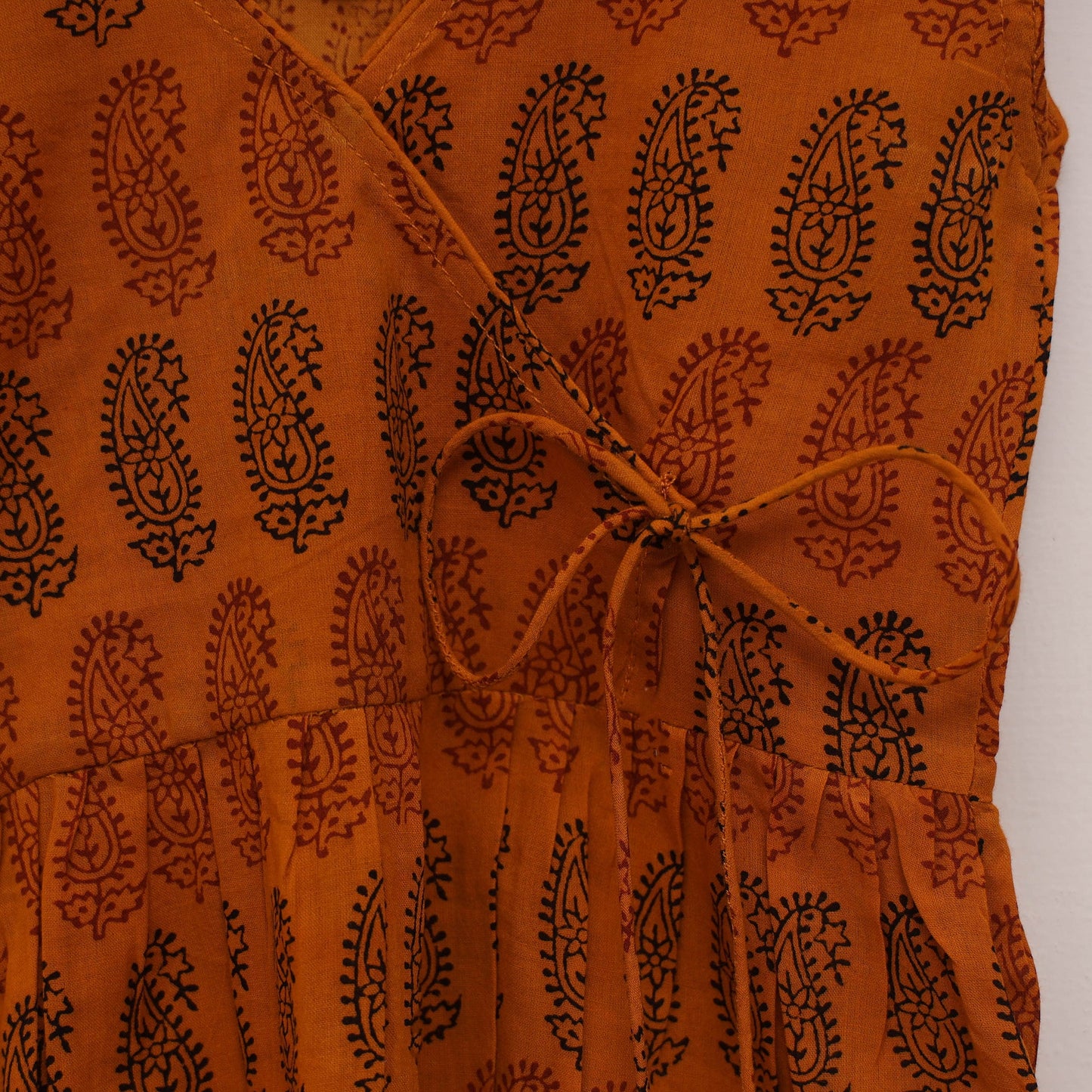 Pure cotton baby girls bagh angrakha dress (1-2 years) 10