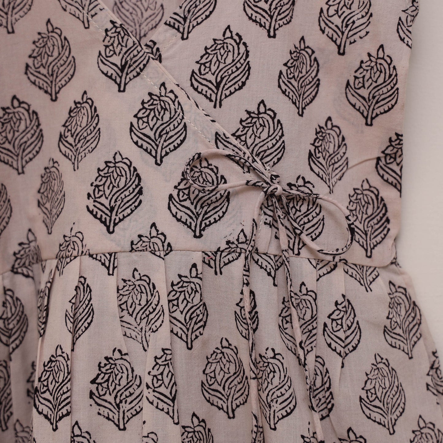 Pure cotton baby girls bagh angrakha dress (1-2 years) 14