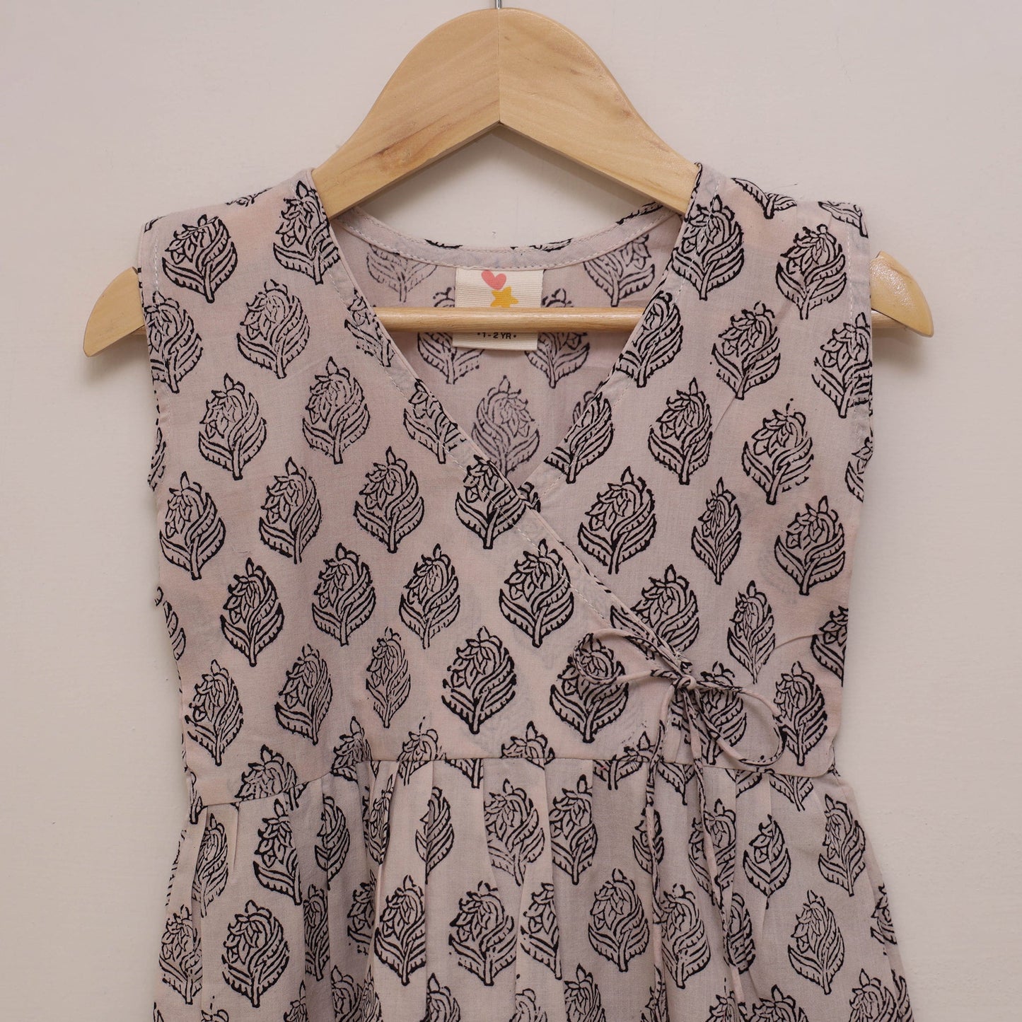 Pure cotton baby girls bagh angrakha dress (1-2 years) 14