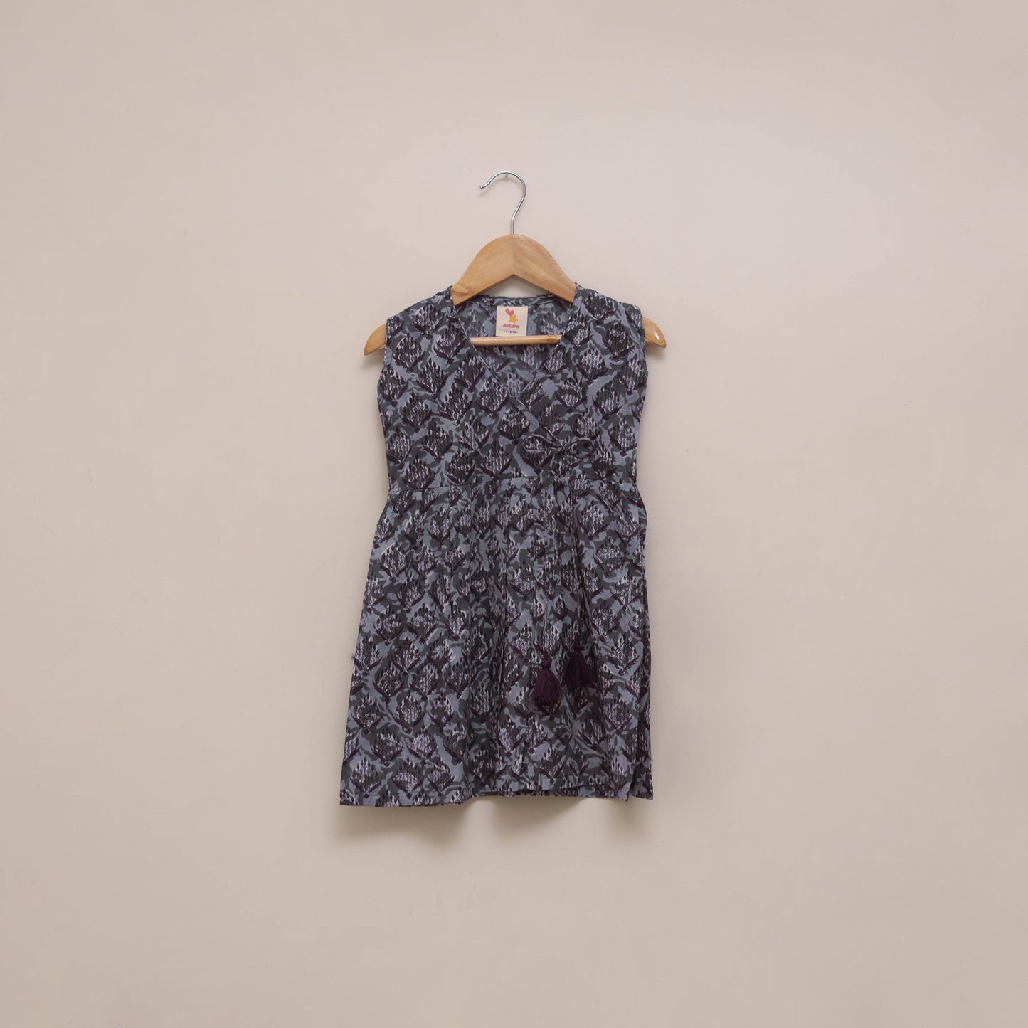 Pure cotton baby girls sanganeri angrakha dress (1-2 years)