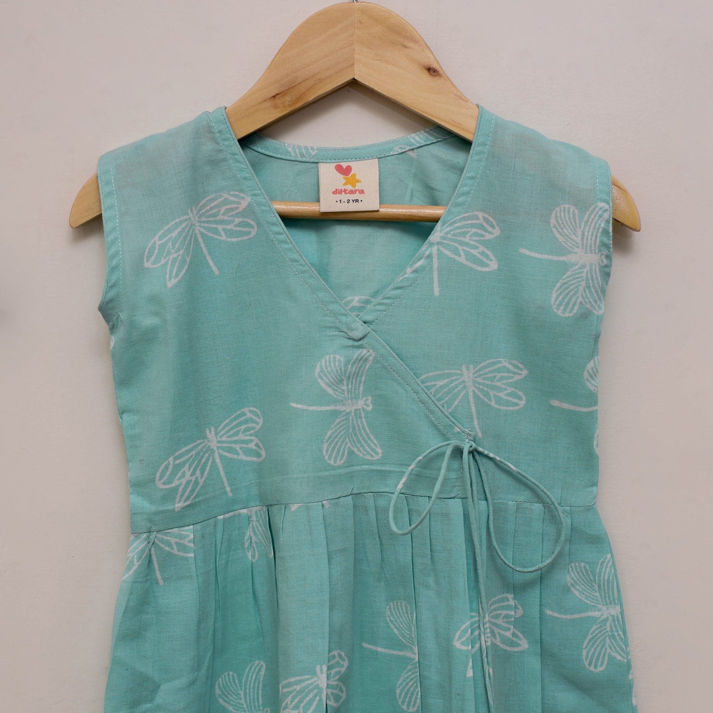 Pure cotton baby girls sanganeri angrakha dress (1-2 years)