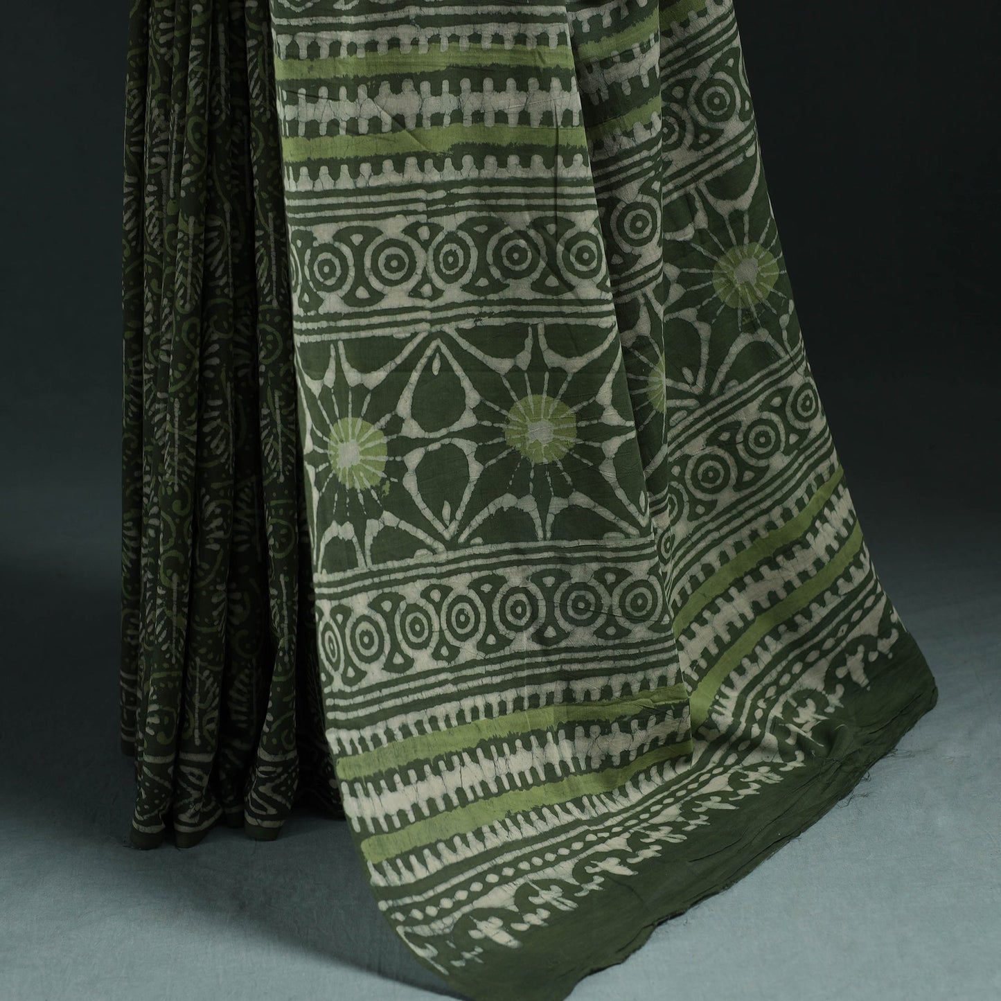 Pure mul cotton hand block batik print saree 14
