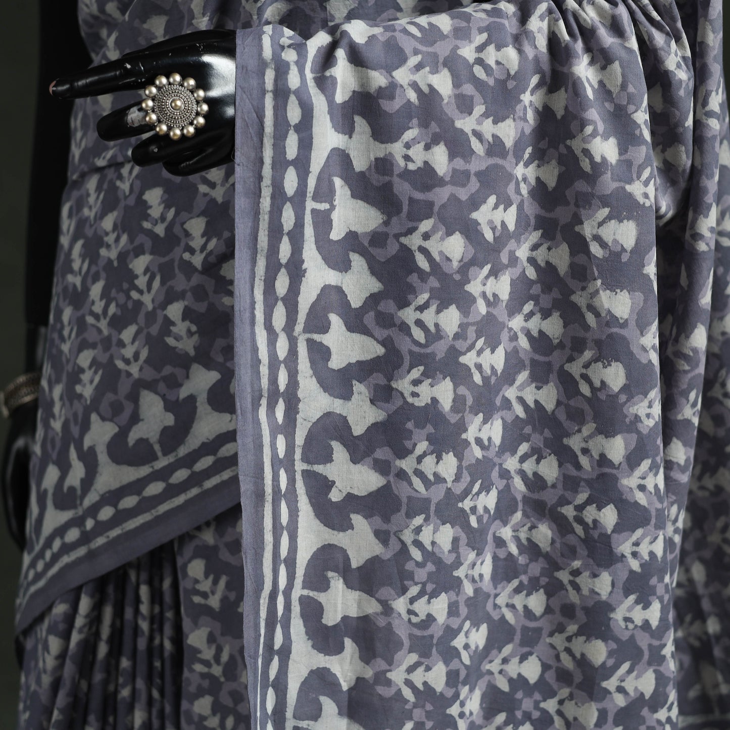 Pure mul cotton hand block batik print saree 33