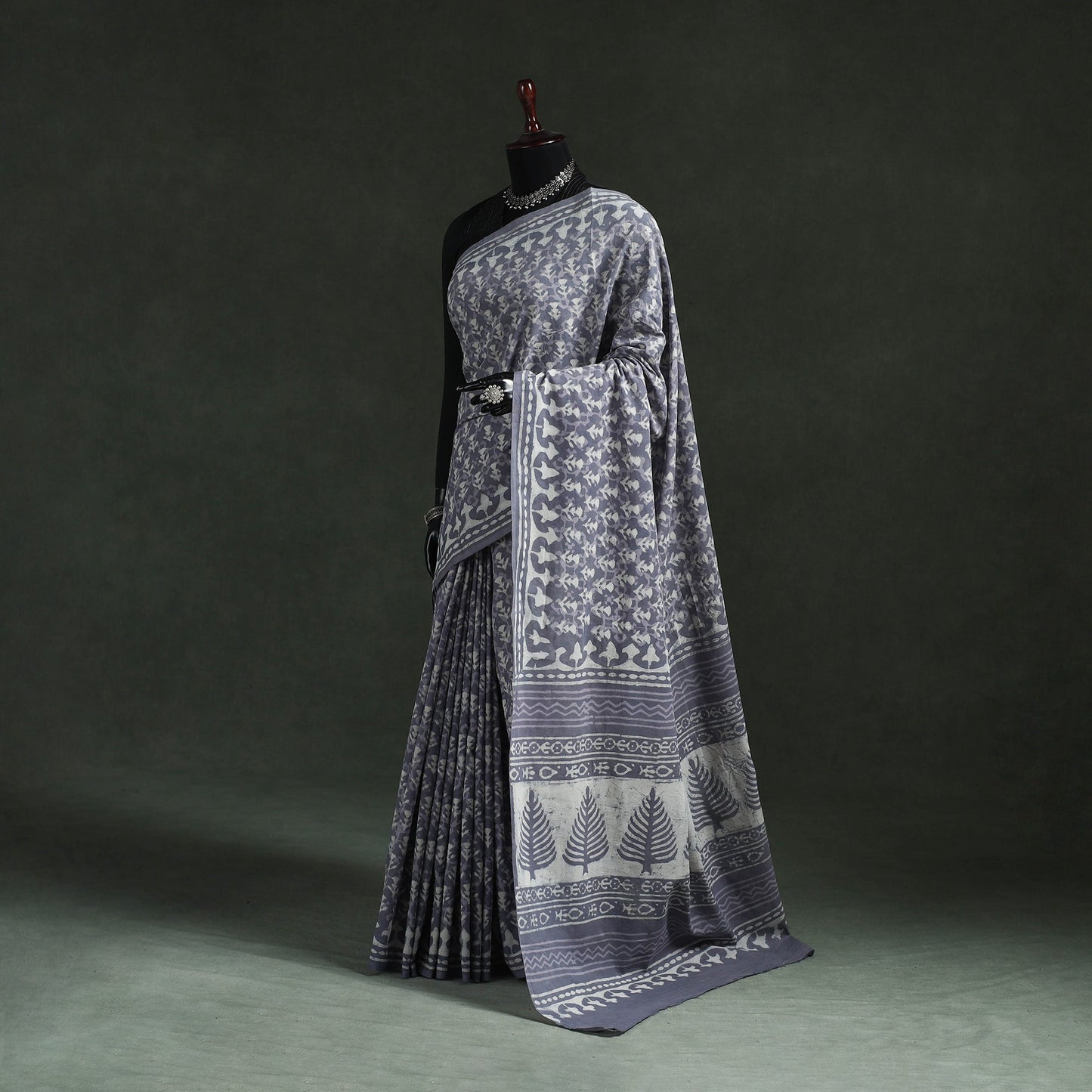 Pure mul cotton hand block batik print saree 33