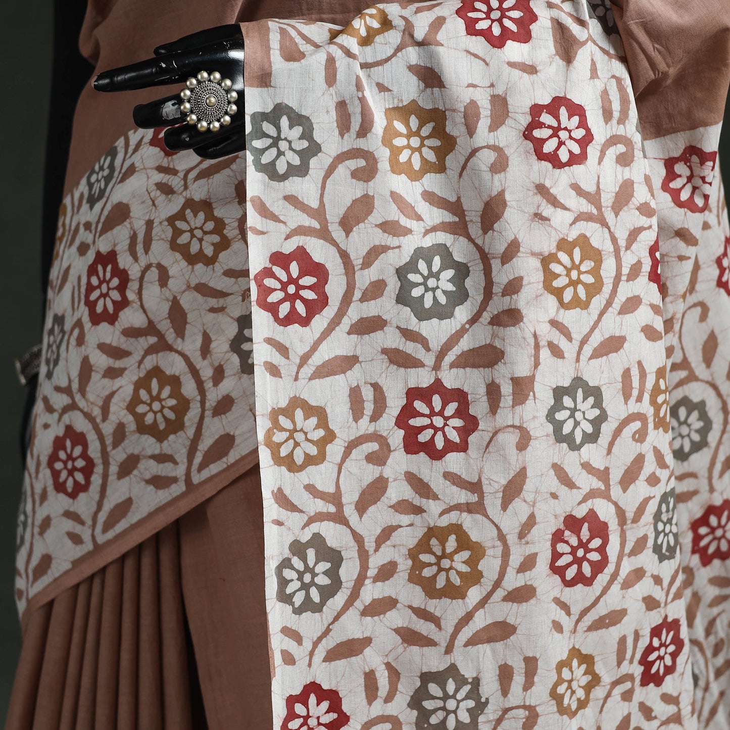 Pure mul cotton hand block batik print saree 36