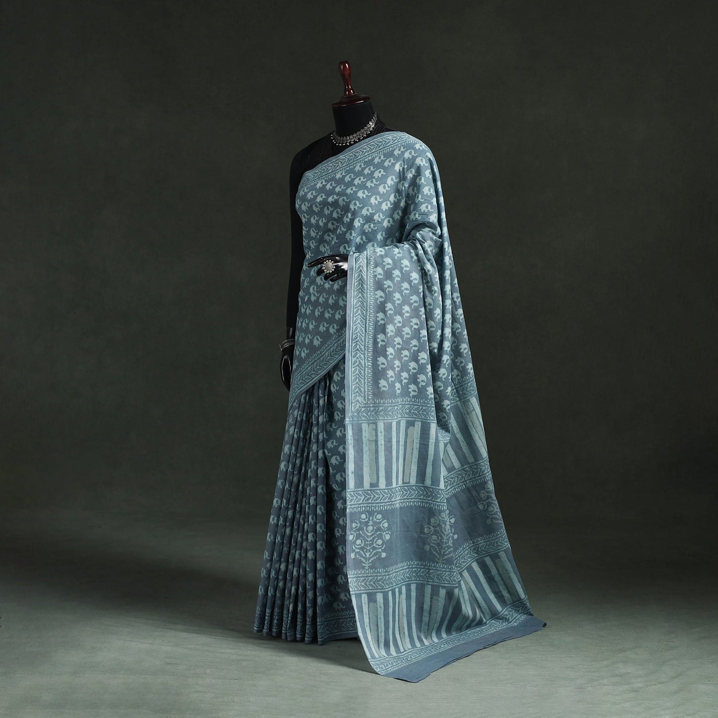 Pure mul cotton hand block batik print saree 37