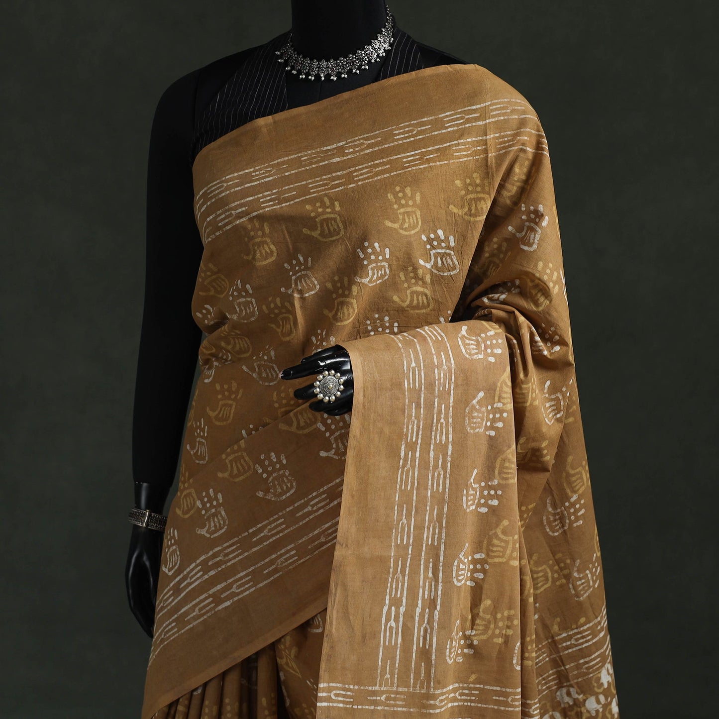 Pure mul cotton hand block batik print saree 38