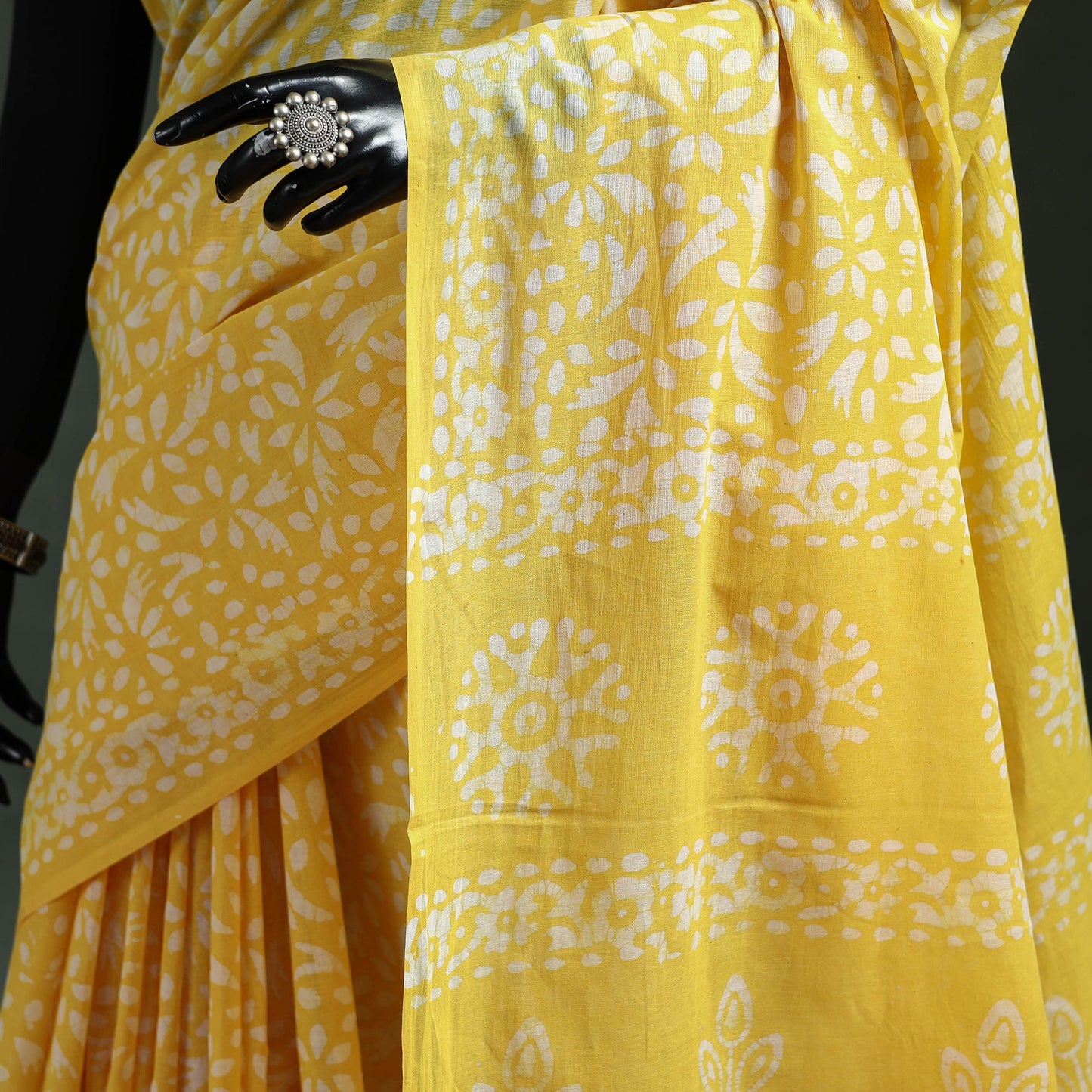 Pure mul cotton hand block batik print saree 59