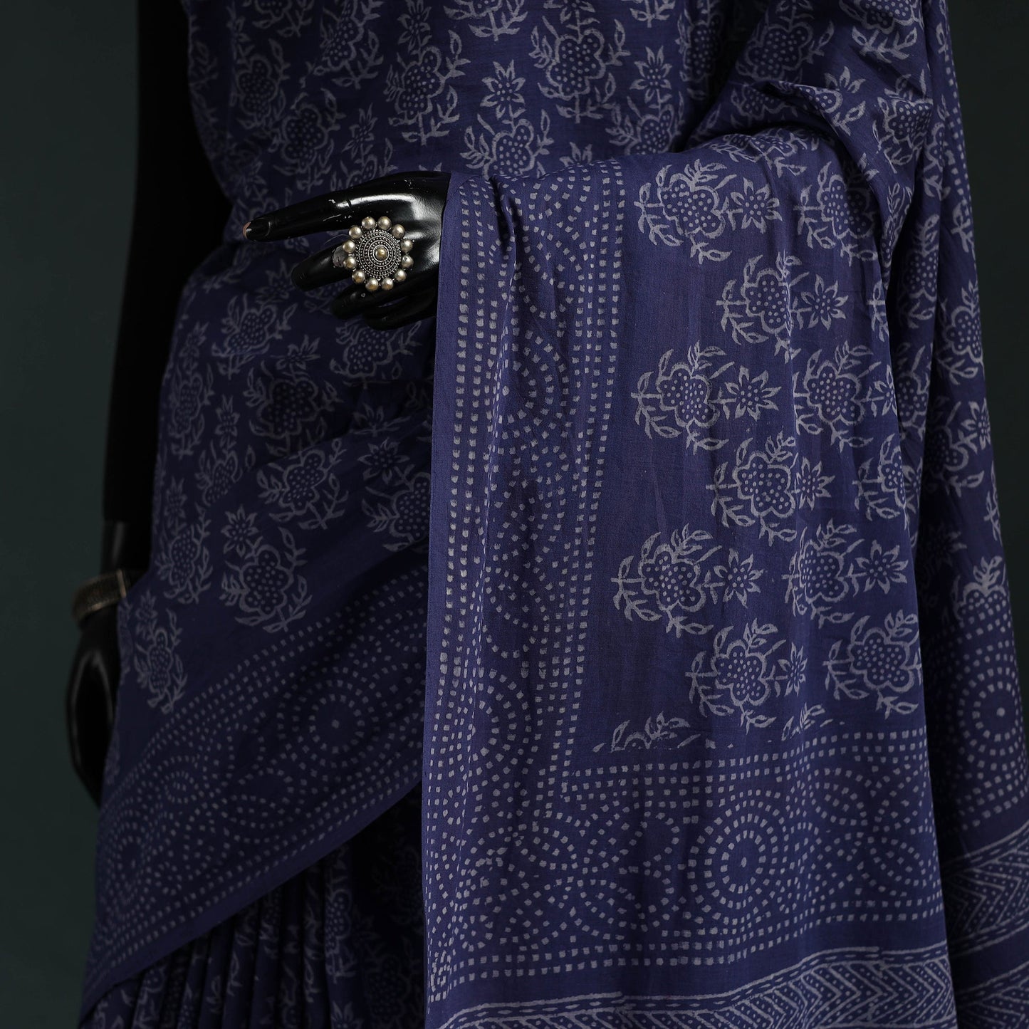 Pure mul cotton hand block jaipur print saree 19