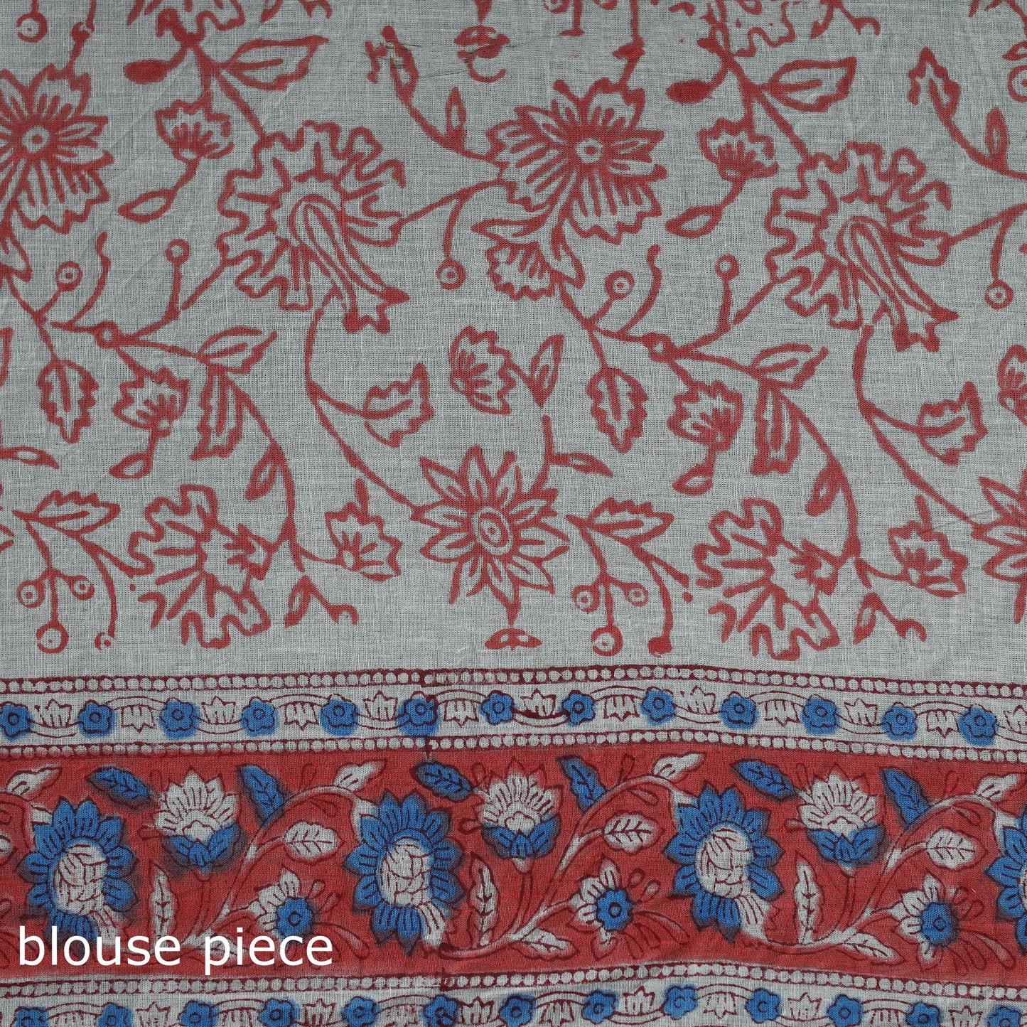 Pure mul cotton hand block sanganeri print saree 05