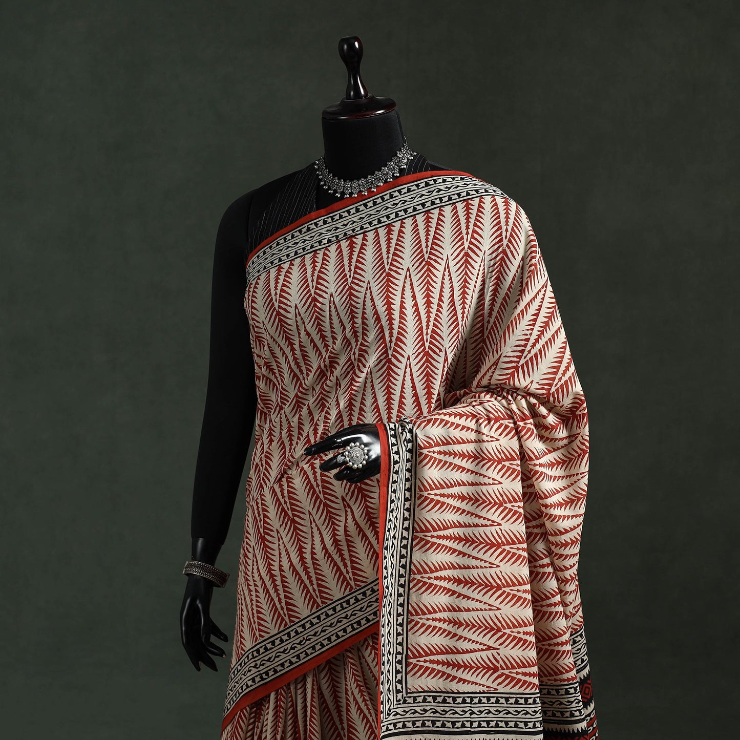 Pure mul cotton natural dyed hand block dabu bagru print