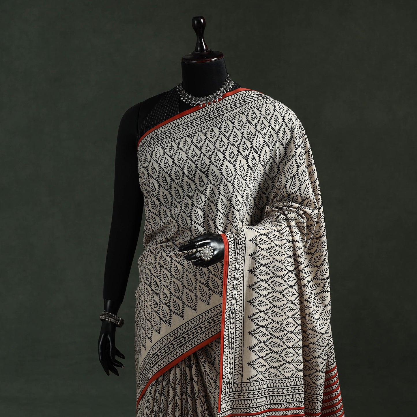 Pure mul cotton natural dyed hand block dabu bagru print