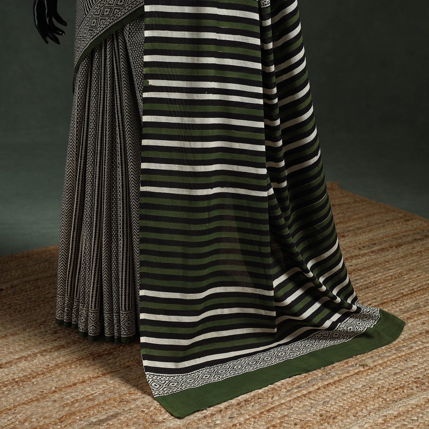 Pure mul cotton natural dyed hand block dabu bagru print