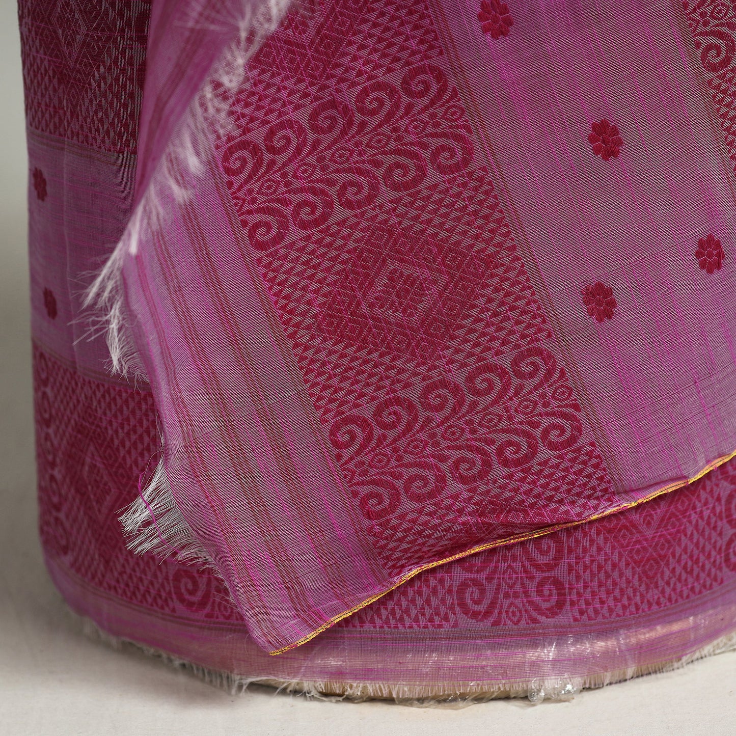 Assam Traditional Handloom Tussar Mekhela Chador with Blouse Piece 07