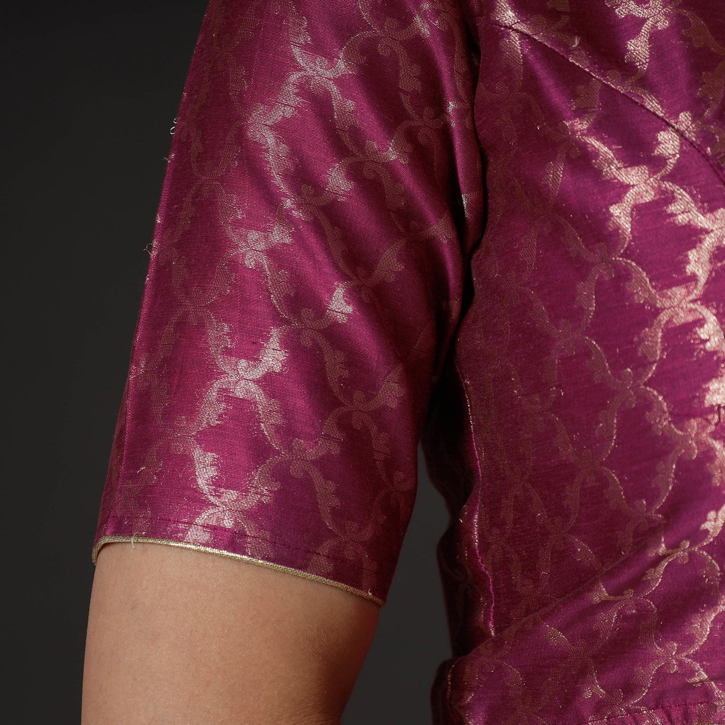 banarsi silk stotched blouse