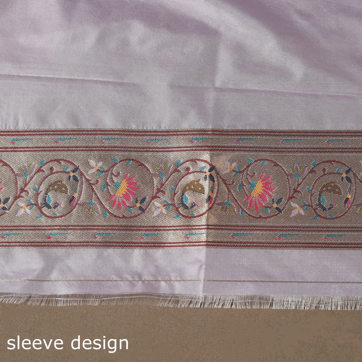 Bangalore silk paithani 3pc unstitched dress material 01