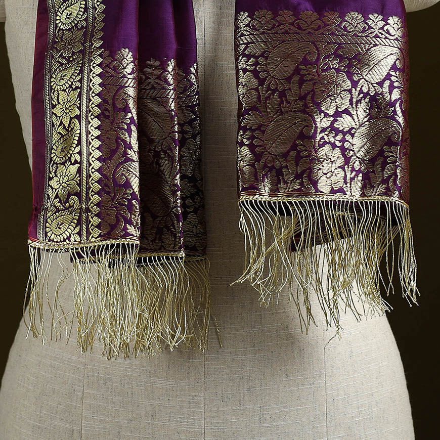 Brocade handloom semi silk nakshi buti banarasi stole