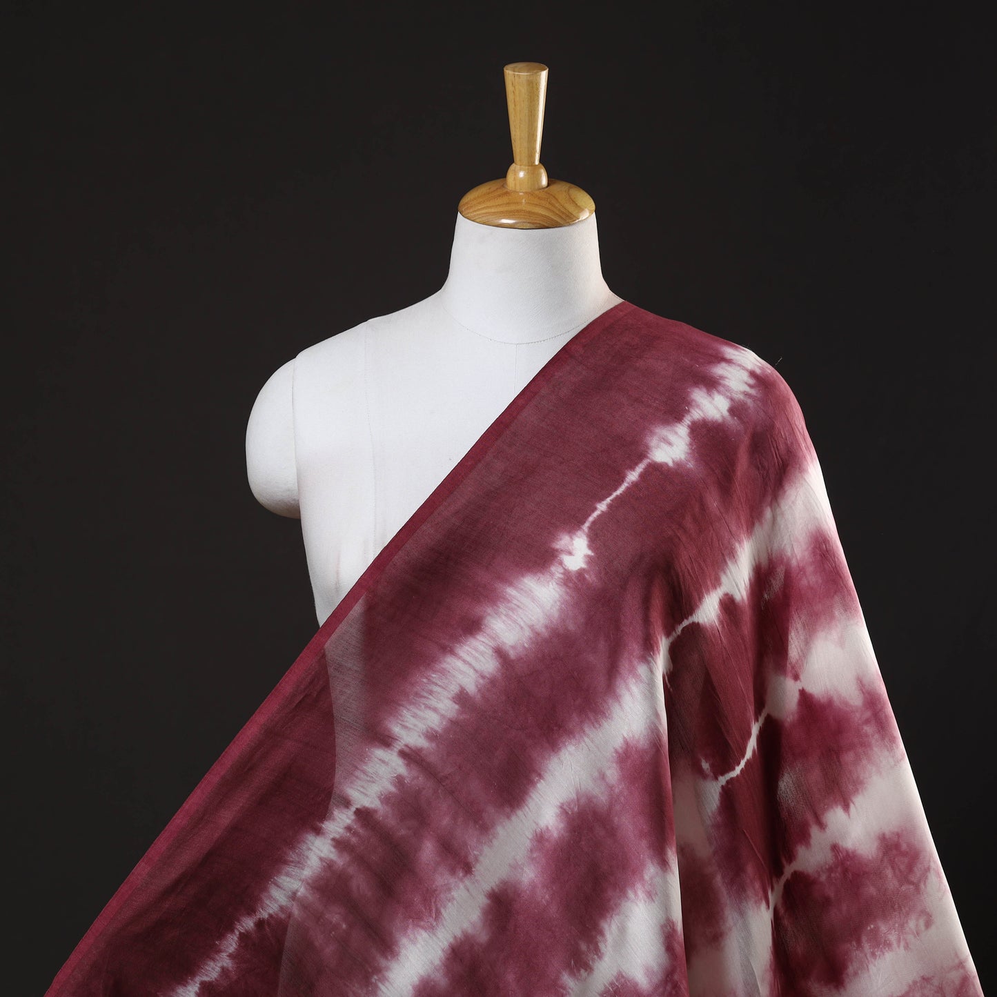 Purple Chanderi Silk Shibori Tie-Dye Fabric Online