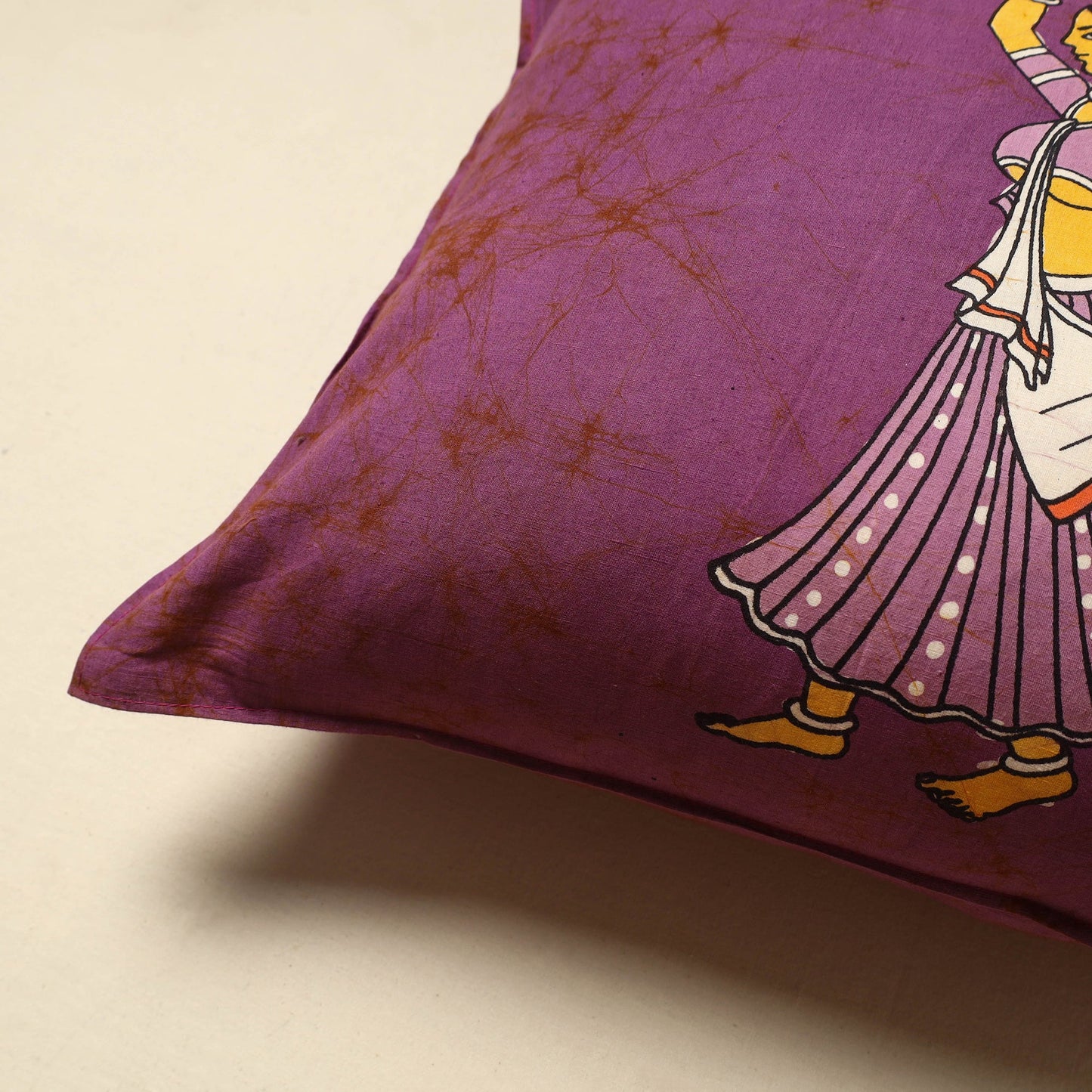 Purple - cotton hand batik cushion cover (18 x 18 in) 17