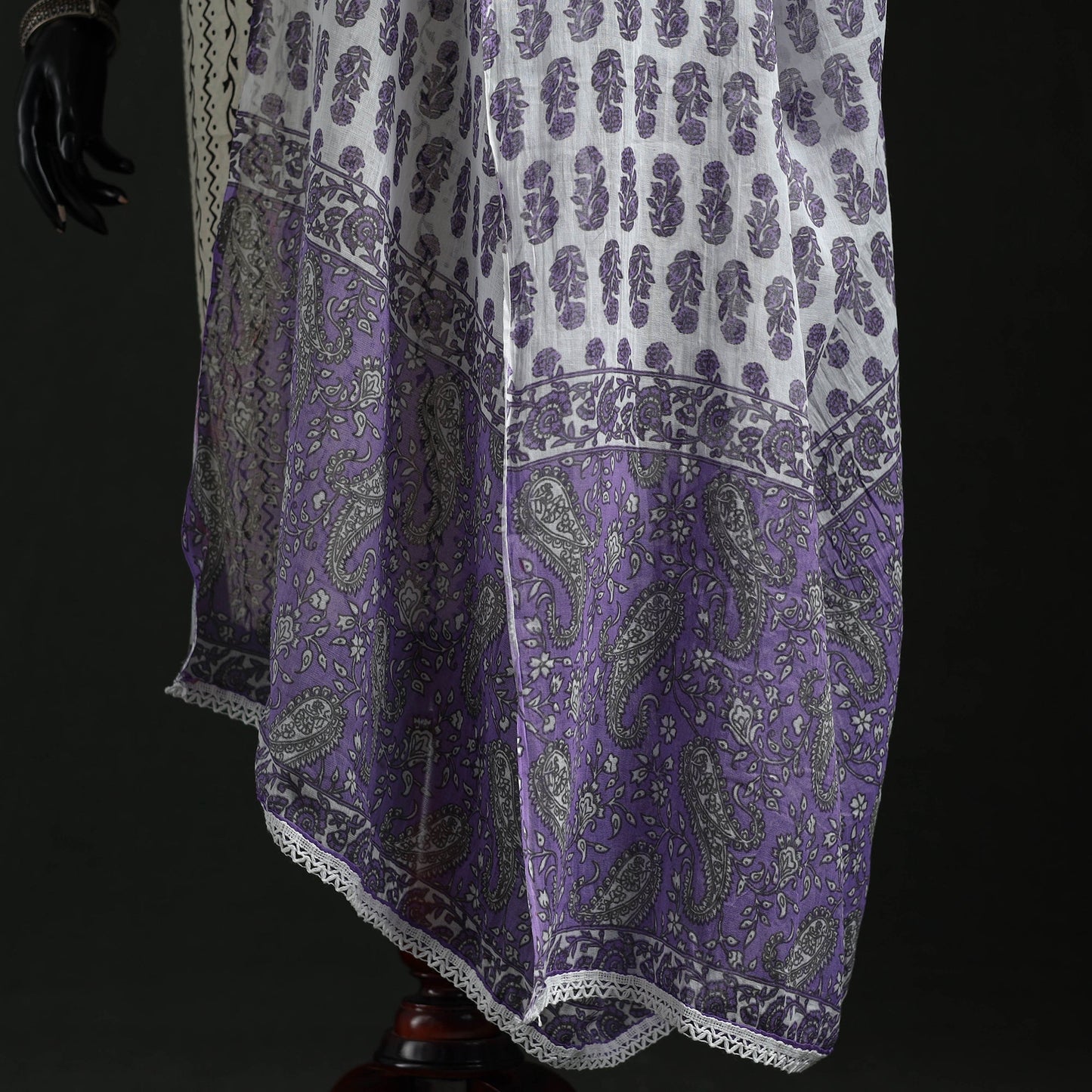 Cotton jaipur printed dupatta 45 - handcrafted